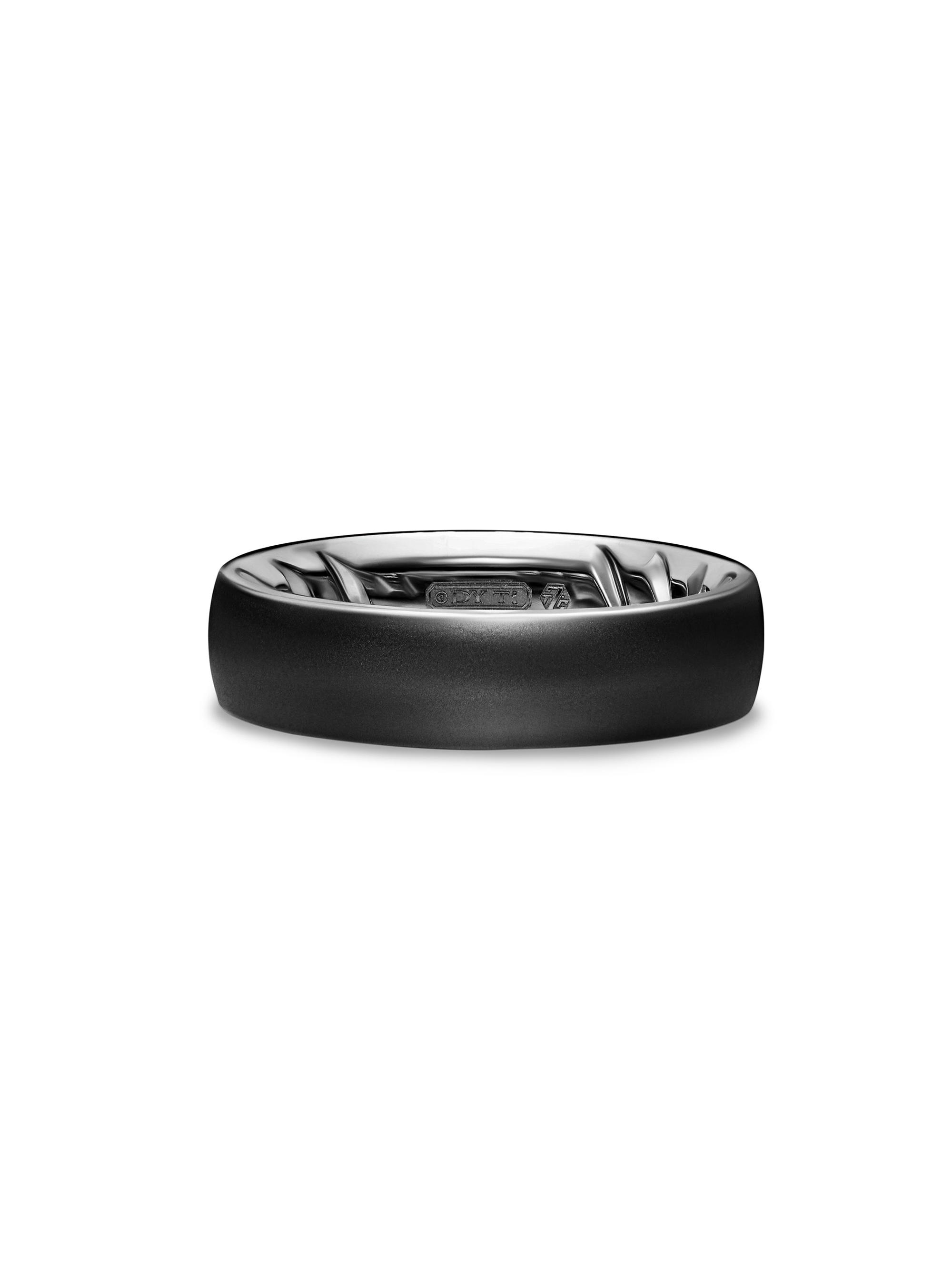 David Yurman Men's Streamline Band Ring in Black Titanium, 6.2MM - Black
