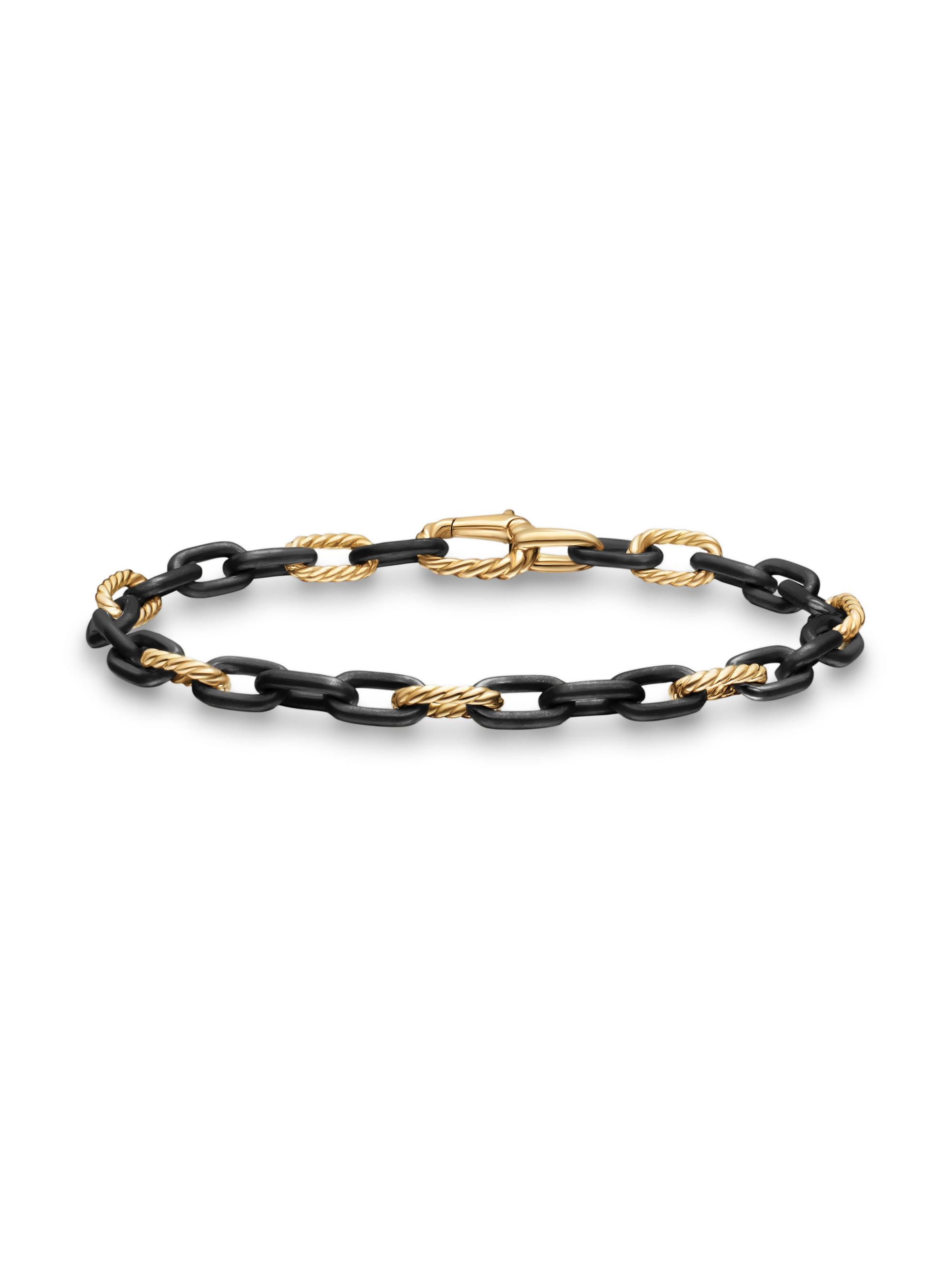 David Yurman Men's DY Madison Chain Bracelet in Black Titanium - Black
