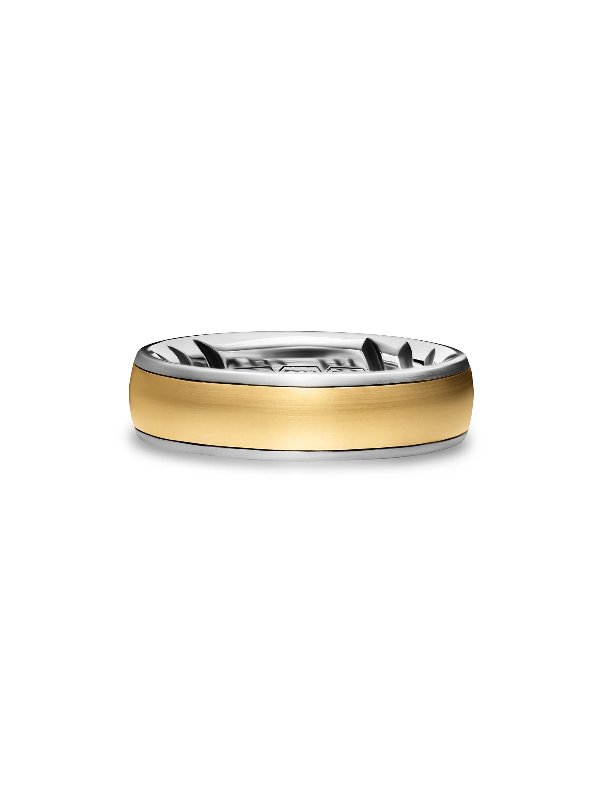 David Yurman Men's Streamline Band Ring in Sterling Silver - Gold
