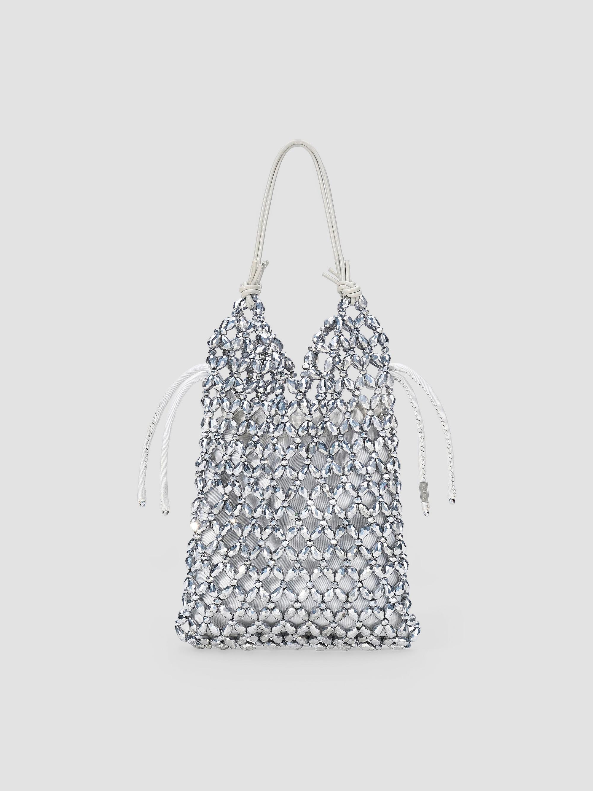 Staud Women's Karla Crystal-Beaded Shoulder Bag - Silver | Thumbnail 5