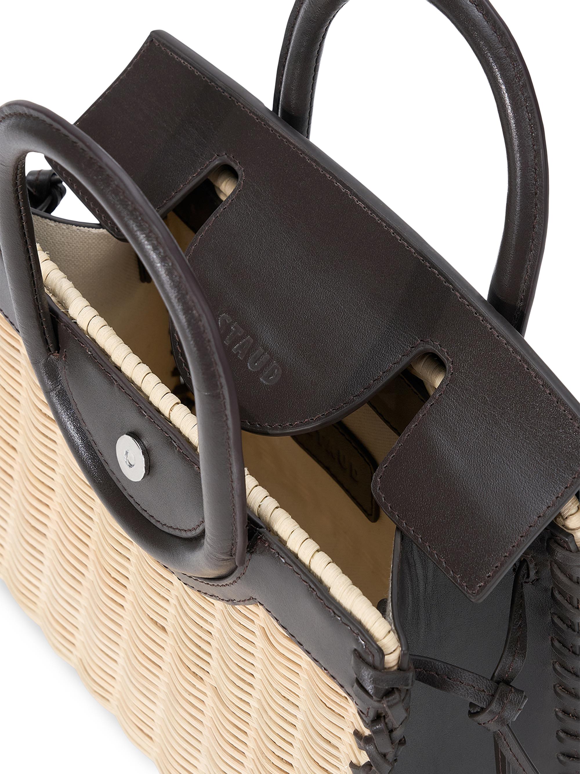 Staud Maude Mini Wicker Carryall Top Handle Bag | Saks Fifth Avenue