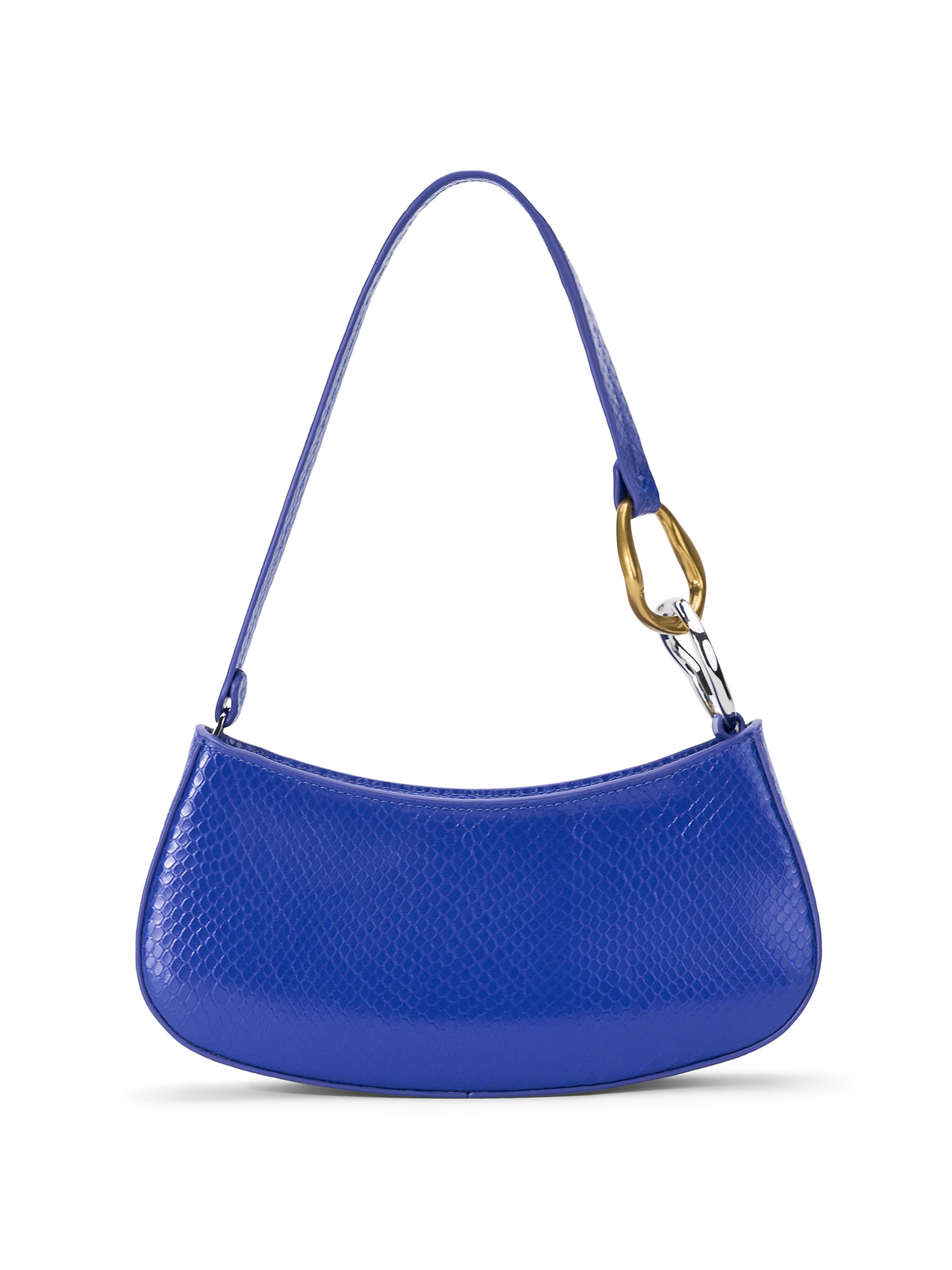 Staud Women's Ollie Lizard-Embossed Leather Shoulder Bag - Cobalt