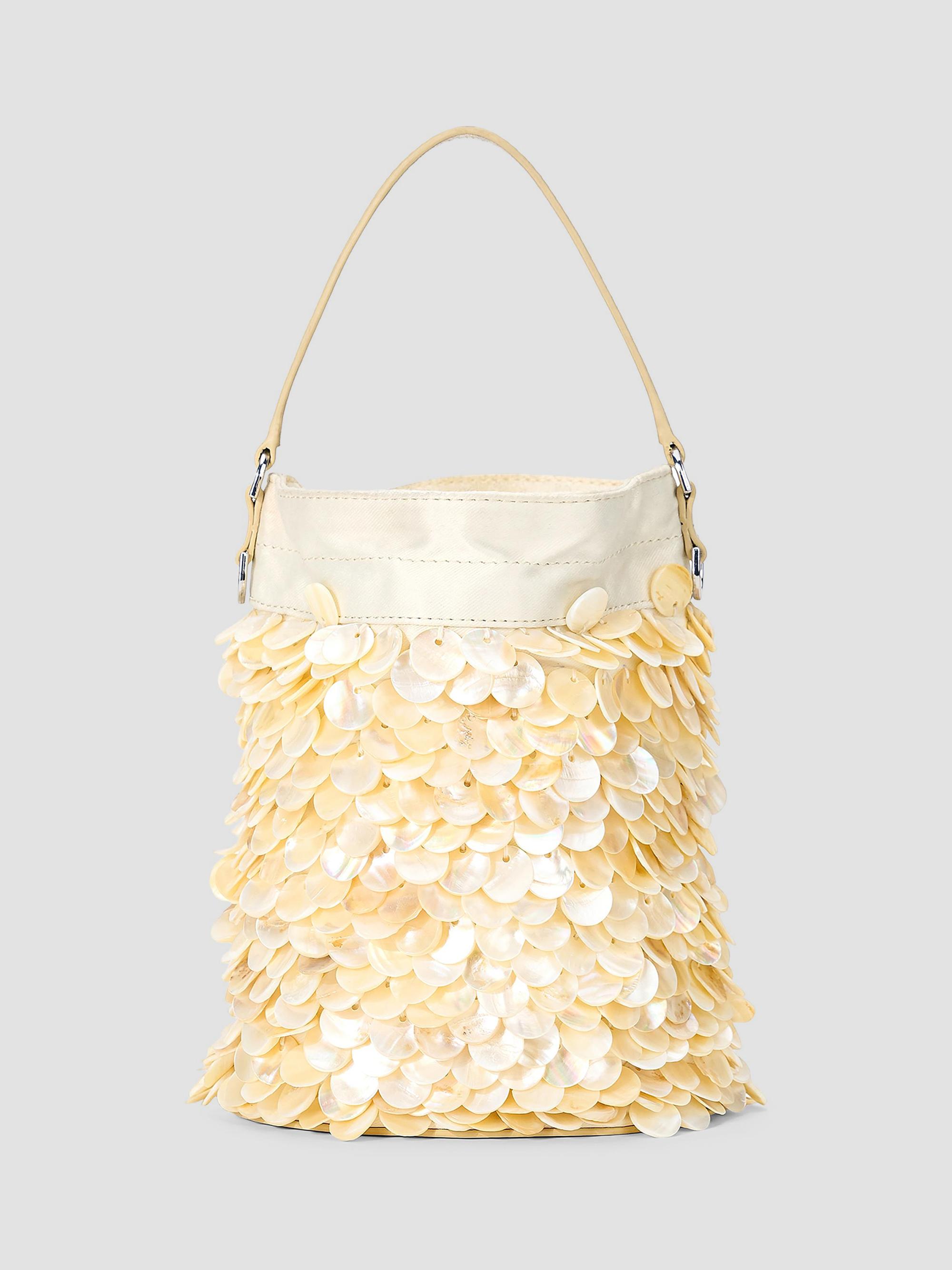 Staud Women's Lila Mini Mother-Of-Pearl Bucket Bag - Cream | Thumbnail 5