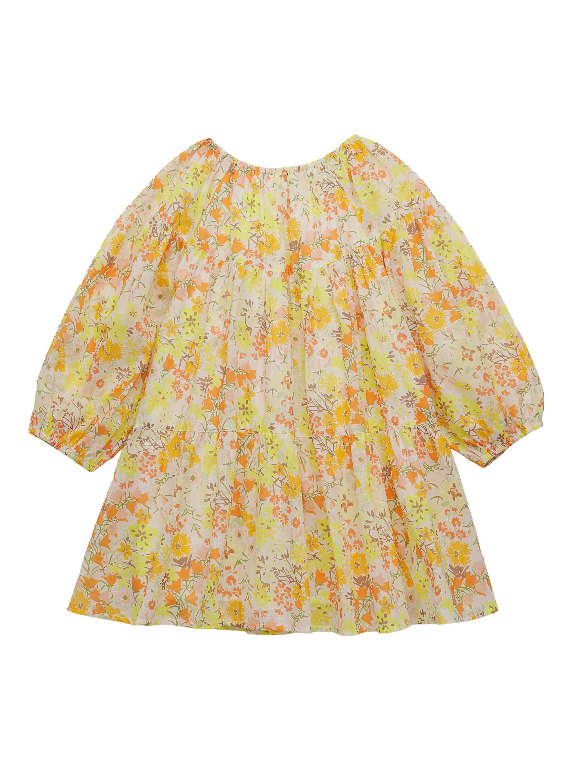 Zimmermann Little Girl's & Girl's Solstice Paneled Dress - Lemon Multi Floral | Thumbnail 2