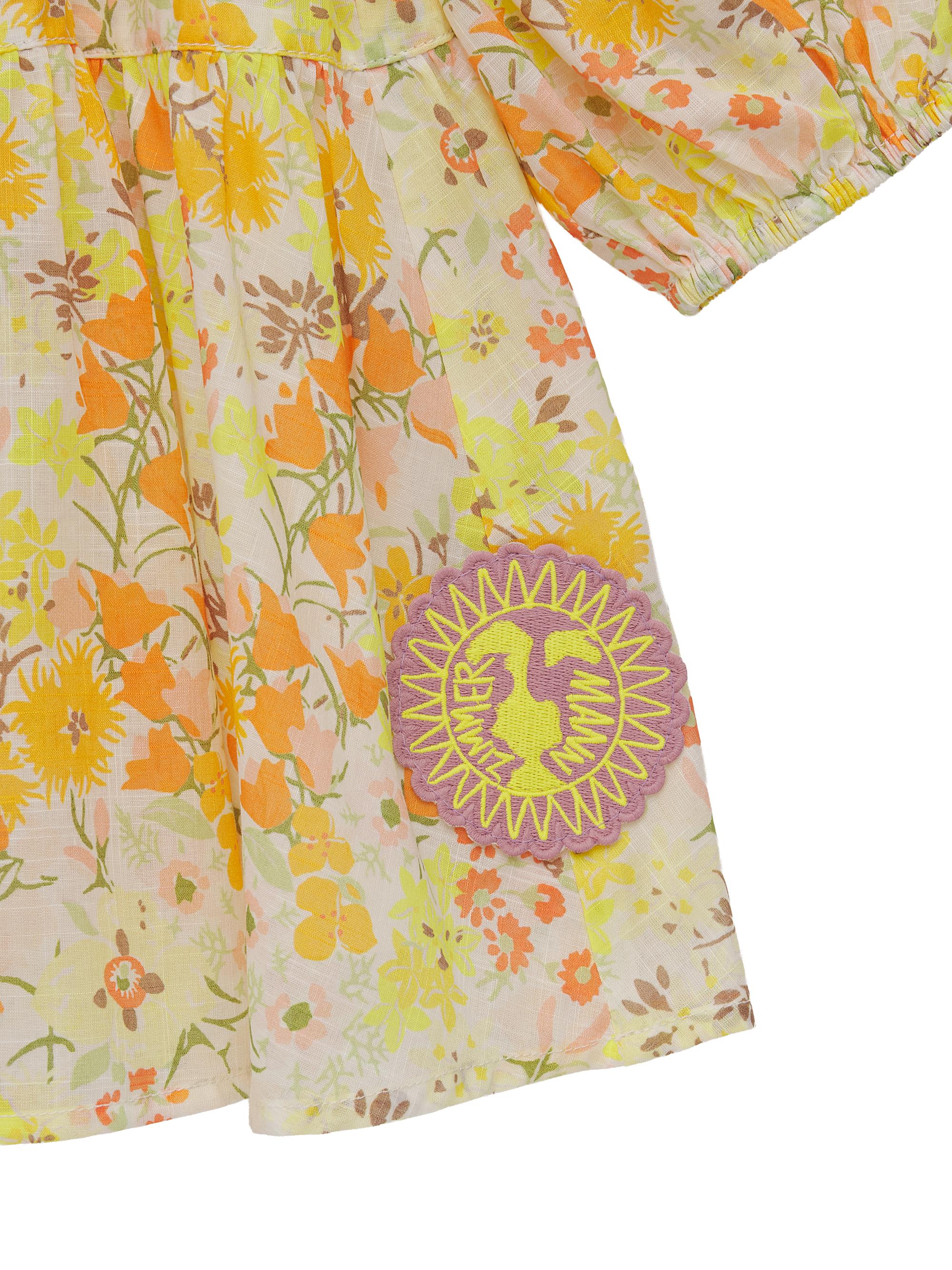 Zimmermann Little Girl's & Girl's Solstice Paneled Dress - Lemon Multi Floral | Thumbnail 3