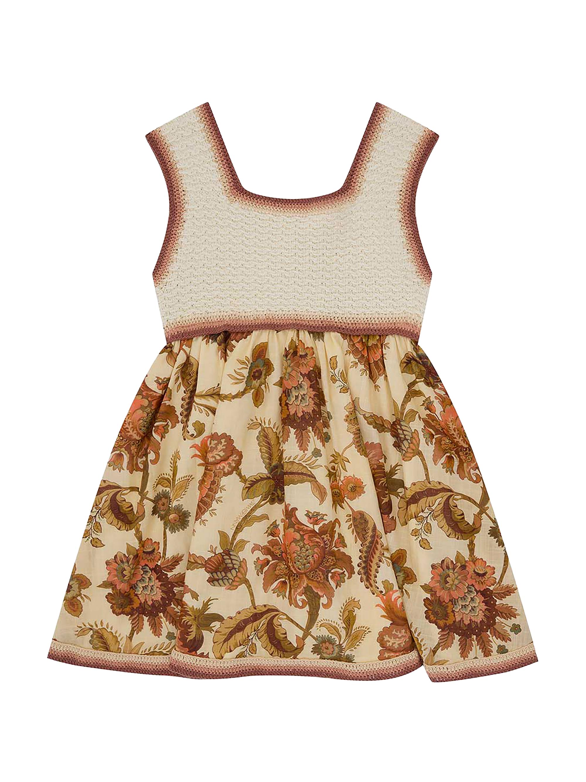 Zimmermann Little Girl's & Girl's Aster Crochet Dress - Jacobean Cream | Thumbnail 2