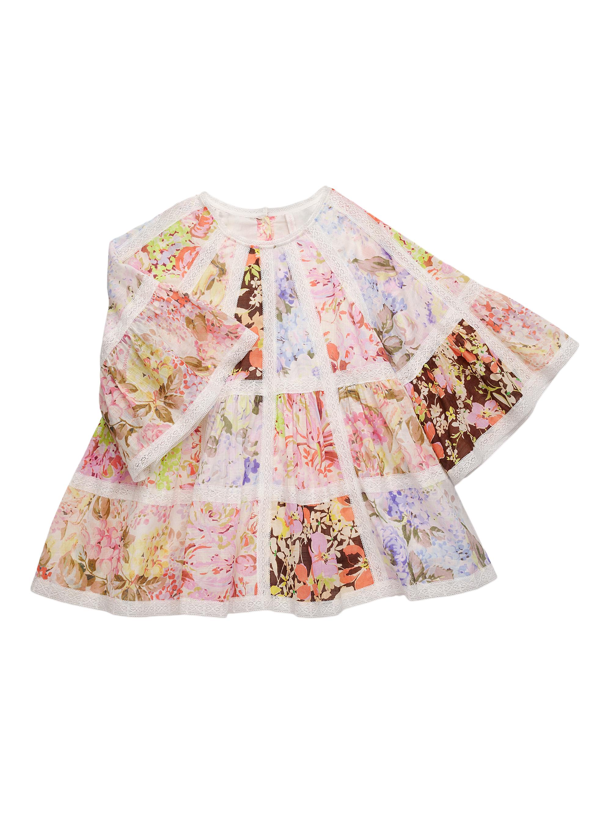 Zimmermann Little Girl's & Girl's Solstice Lace-Trimmed Spliced Dress - Spliced