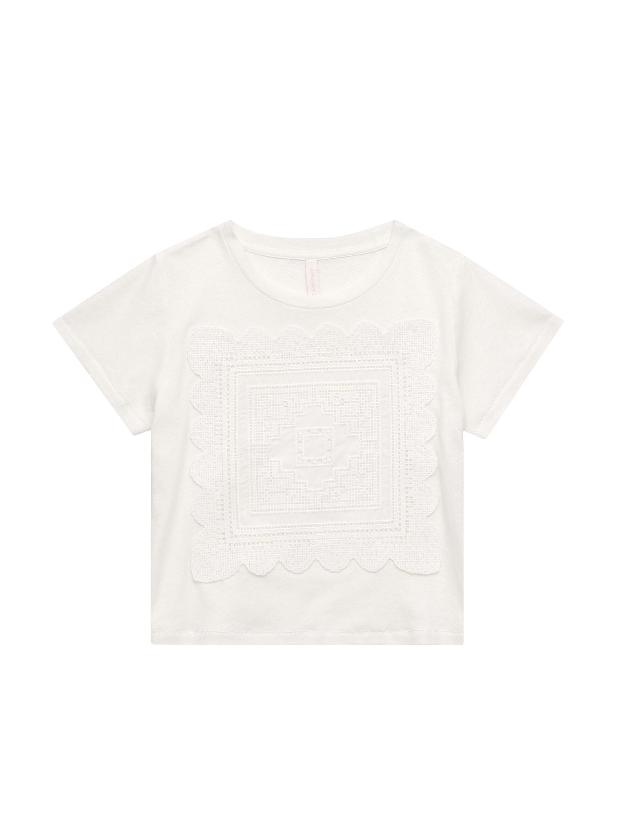 Zimmermann Baby Girl's,Little Girl's & Girl's Solstice Appliqué Linen-Cotton T-Shirt -