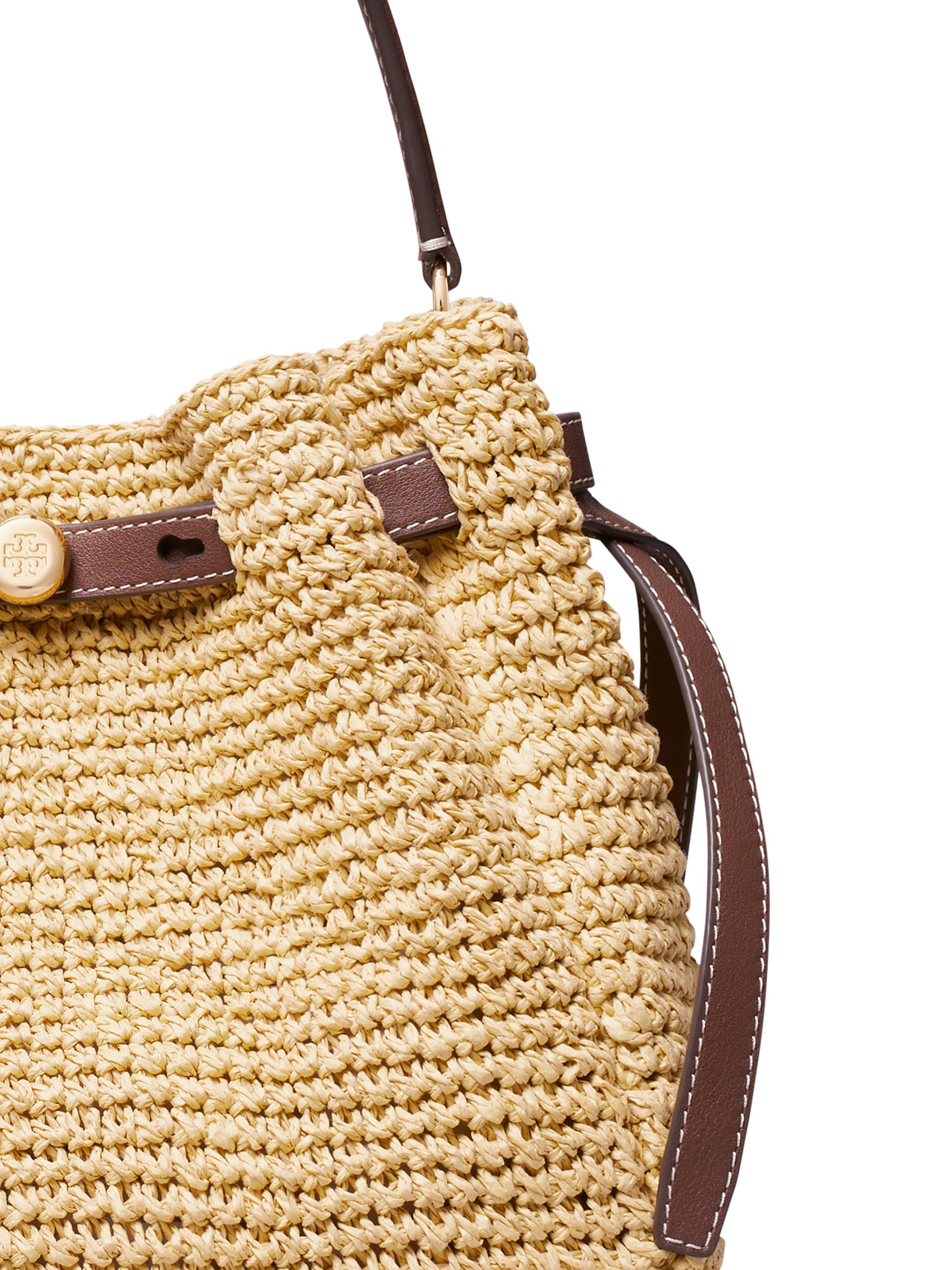 Tory Burch Romy Straw Bucket Bag | Saks Fifth Avenue