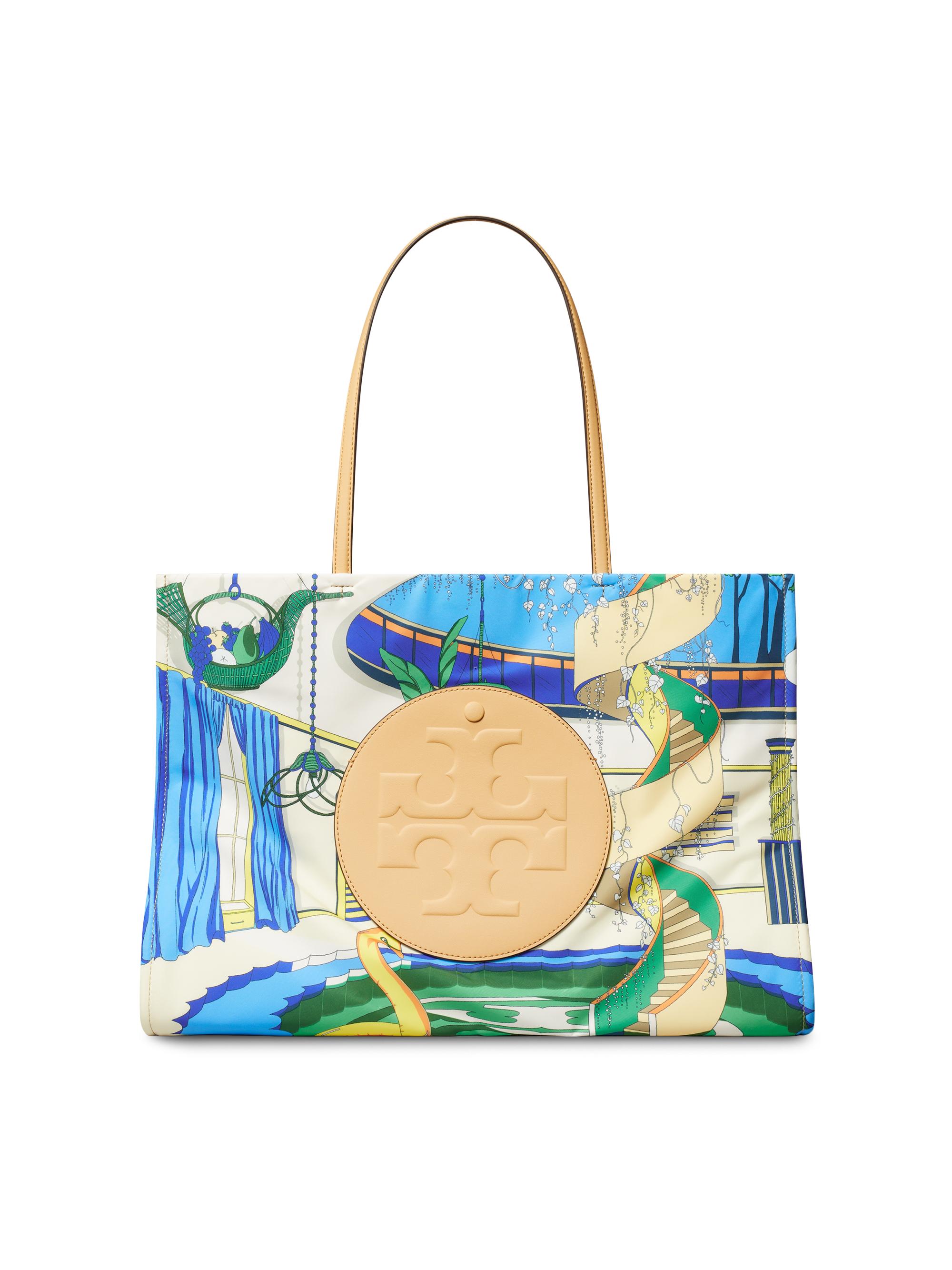 Tory Burch Women's Ella Printed Tote Bag - Pool Blue | Thumbnail 6