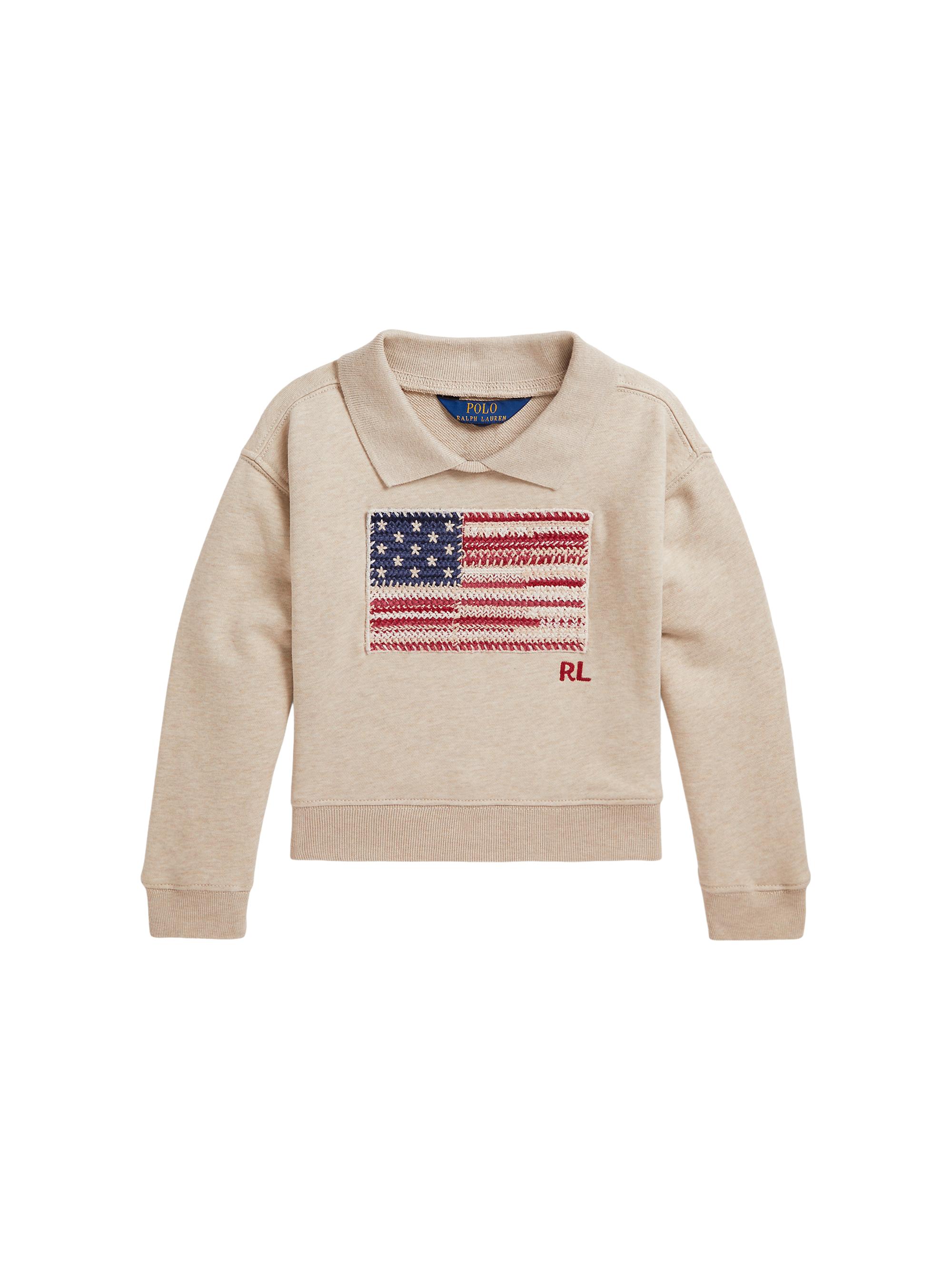 Polo Ralph Lauren Little Girl's & Girl's Cotton-Blend French Terry Sweatshirt - Expedition Dune Heather