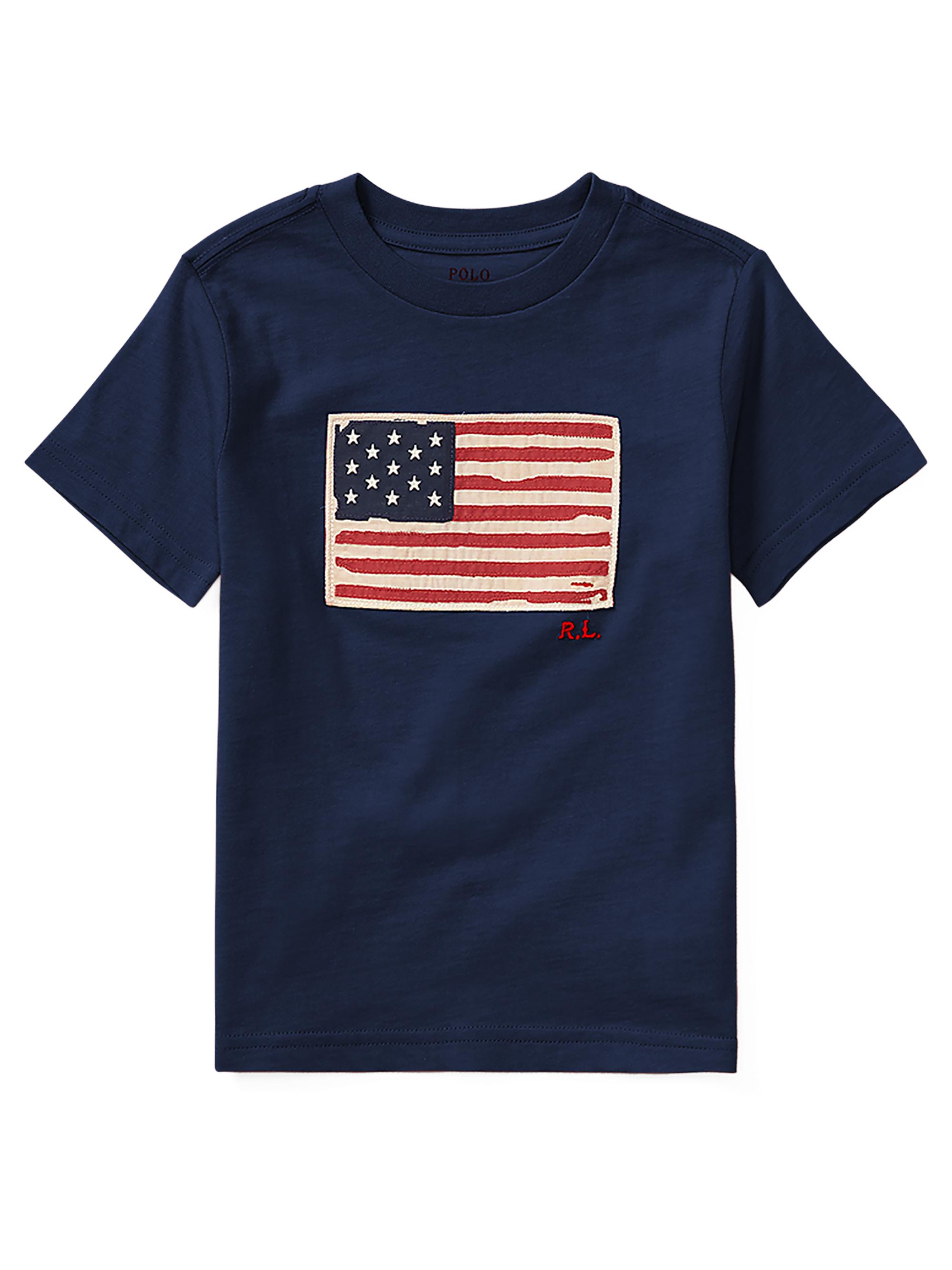 Polo Ralph Lauren Little Boy's & Boy's American Flag T-Shirt - Cruise Navy