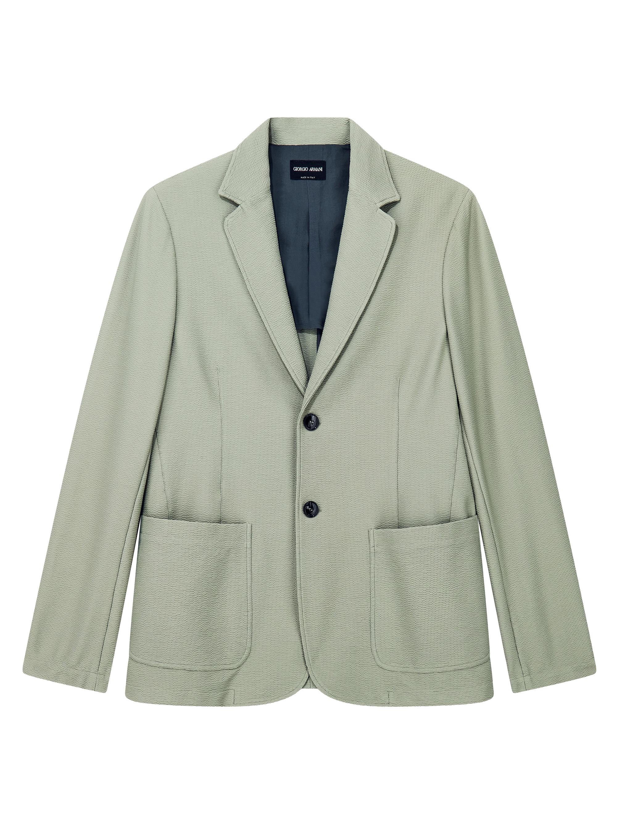 Giorgio Armani Chevron Cashmere-Silk Upton Jacket | Saks Fifth Avenue