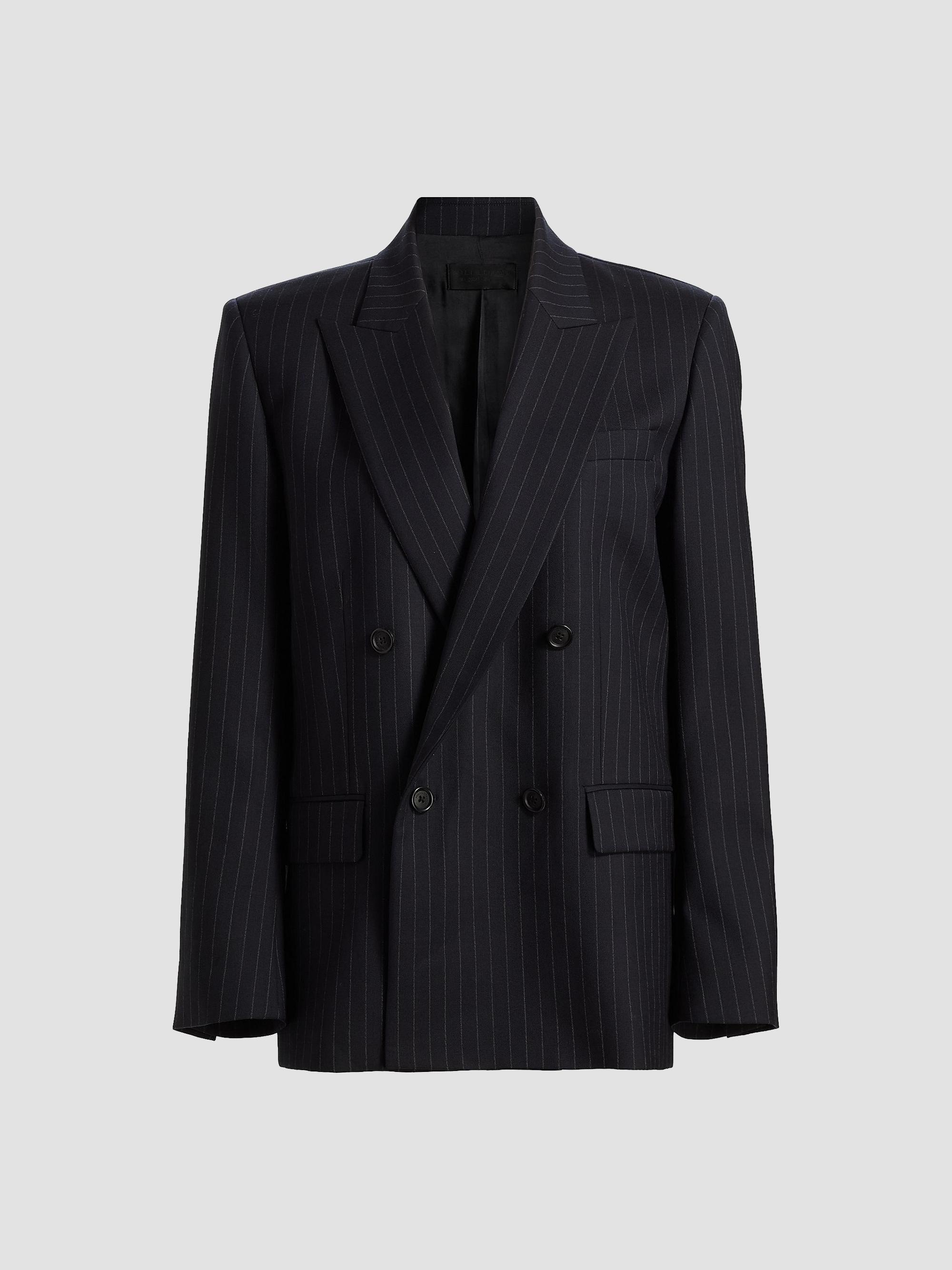 Nili Lotan Duran Striped Stretch Virgin Wool Jacket | Saks Fifth