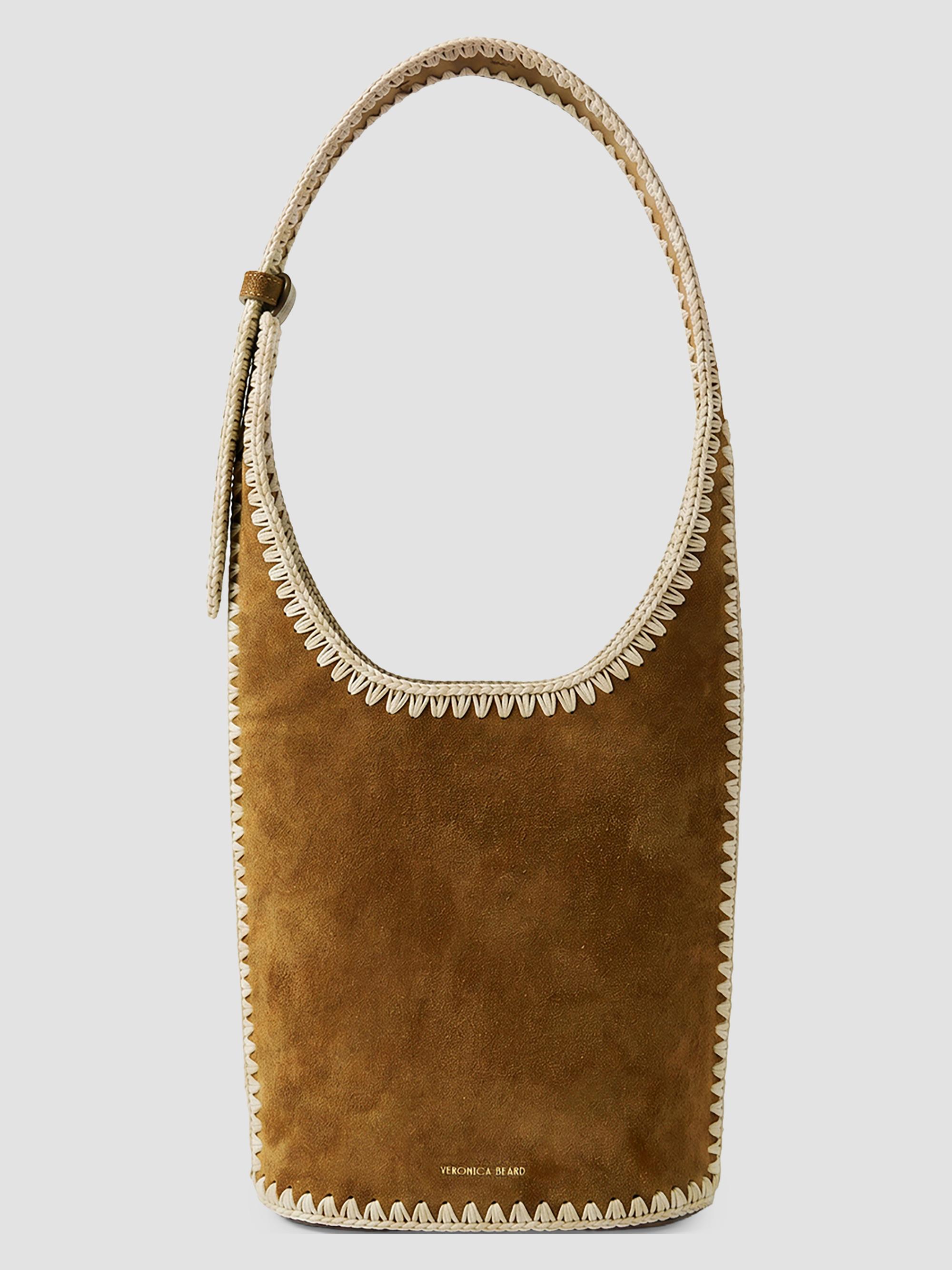 Veronica Beard Women's Loop  Whipstitch Suede Shoulder Bag - Acorn Multi