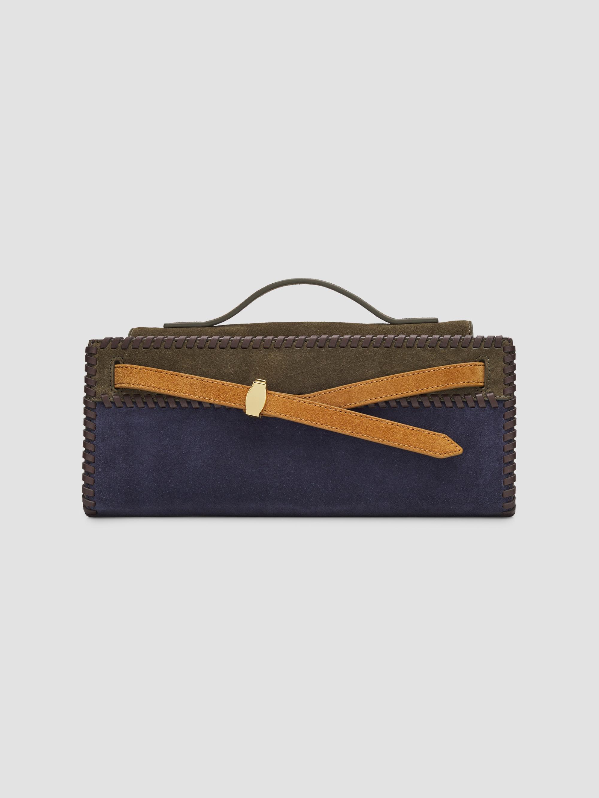 Veronica Beard Women's Dash Colorblocked Suede Shoulder Bag - Cypress Multi