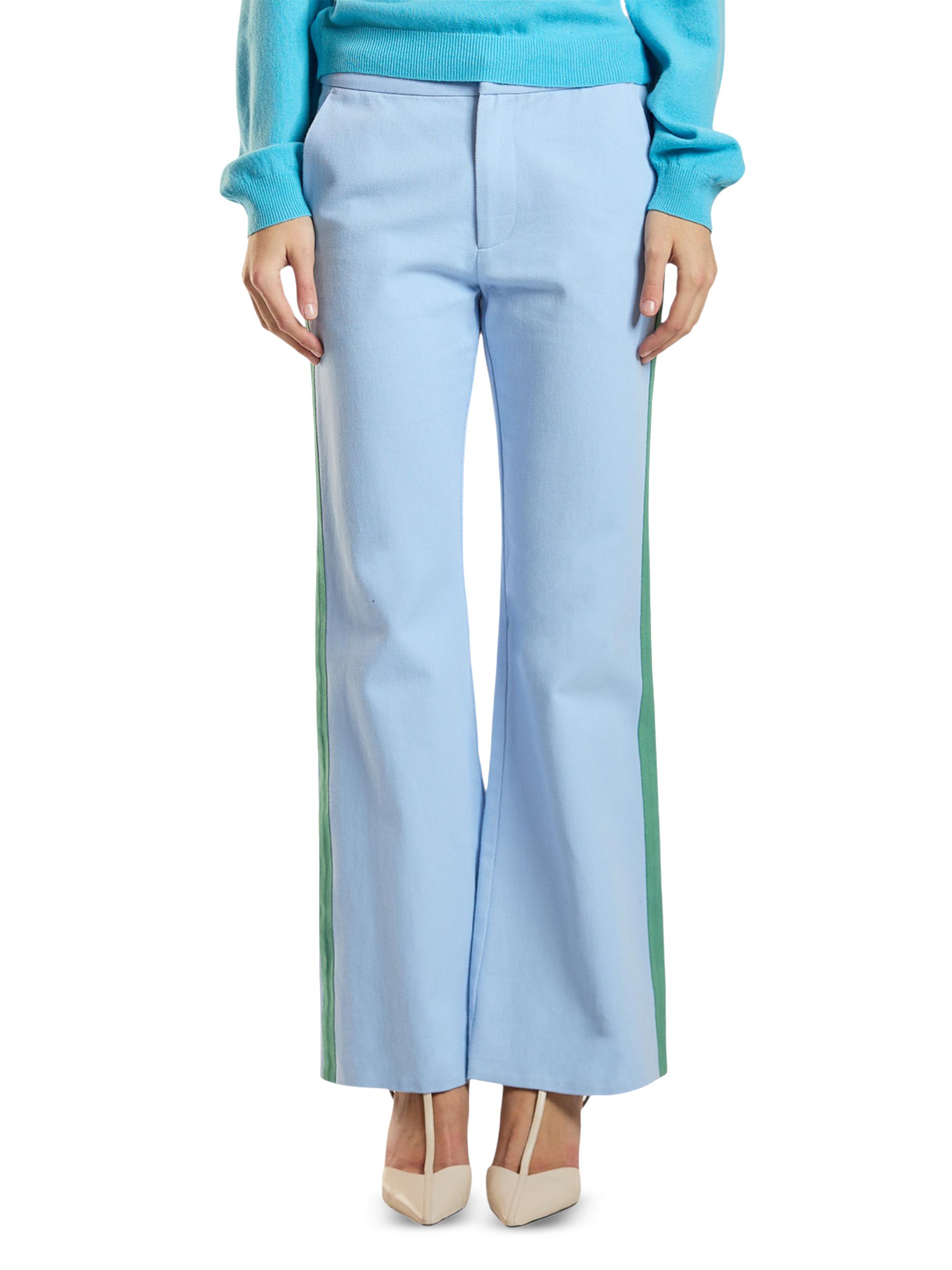 Cynthia Rowley Women's Riley Side-Stripe Cotton Flared Crop Pants - Navy