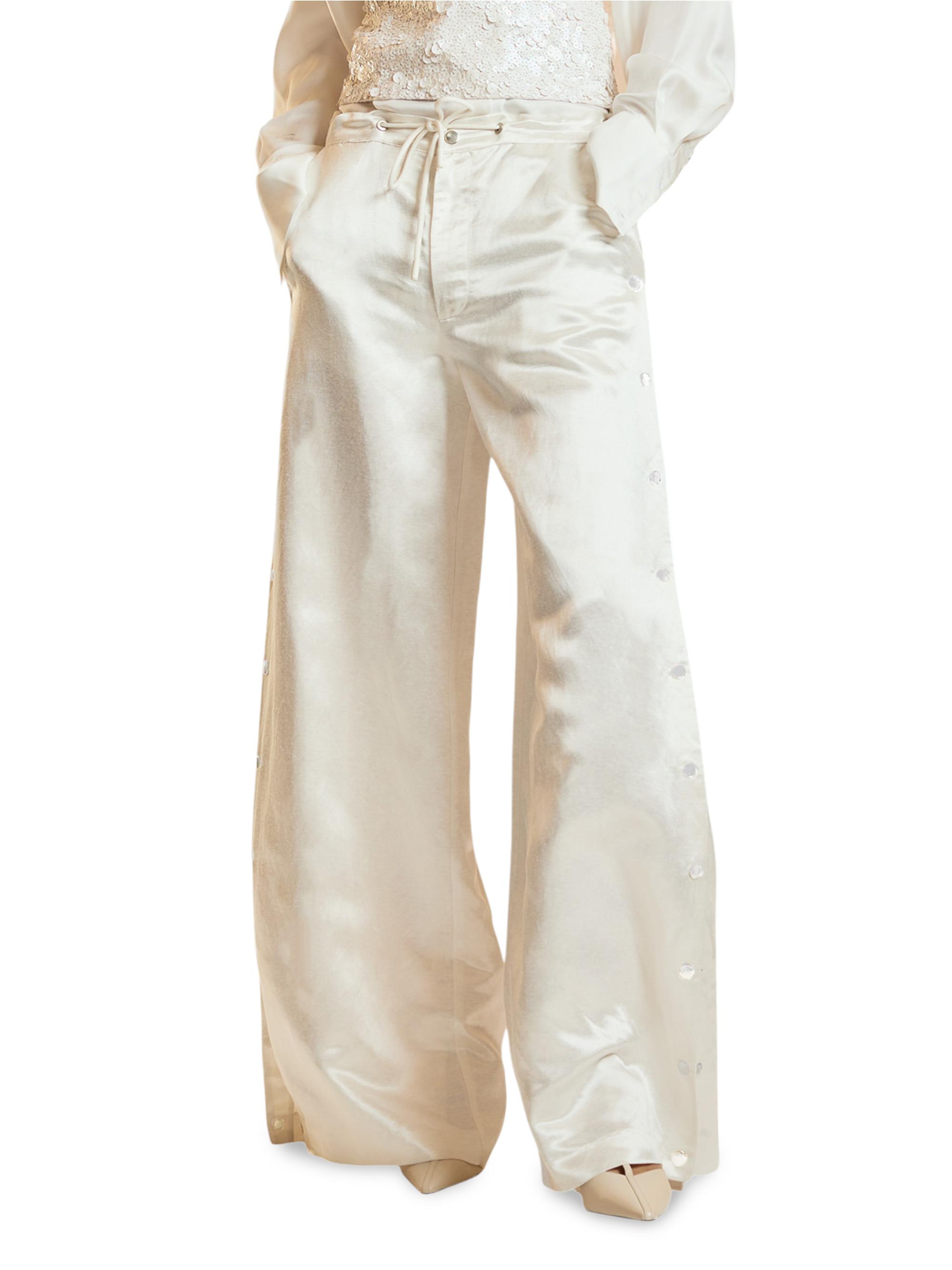 Women's Silk Designer Pants | Saks Fifth Avenue
