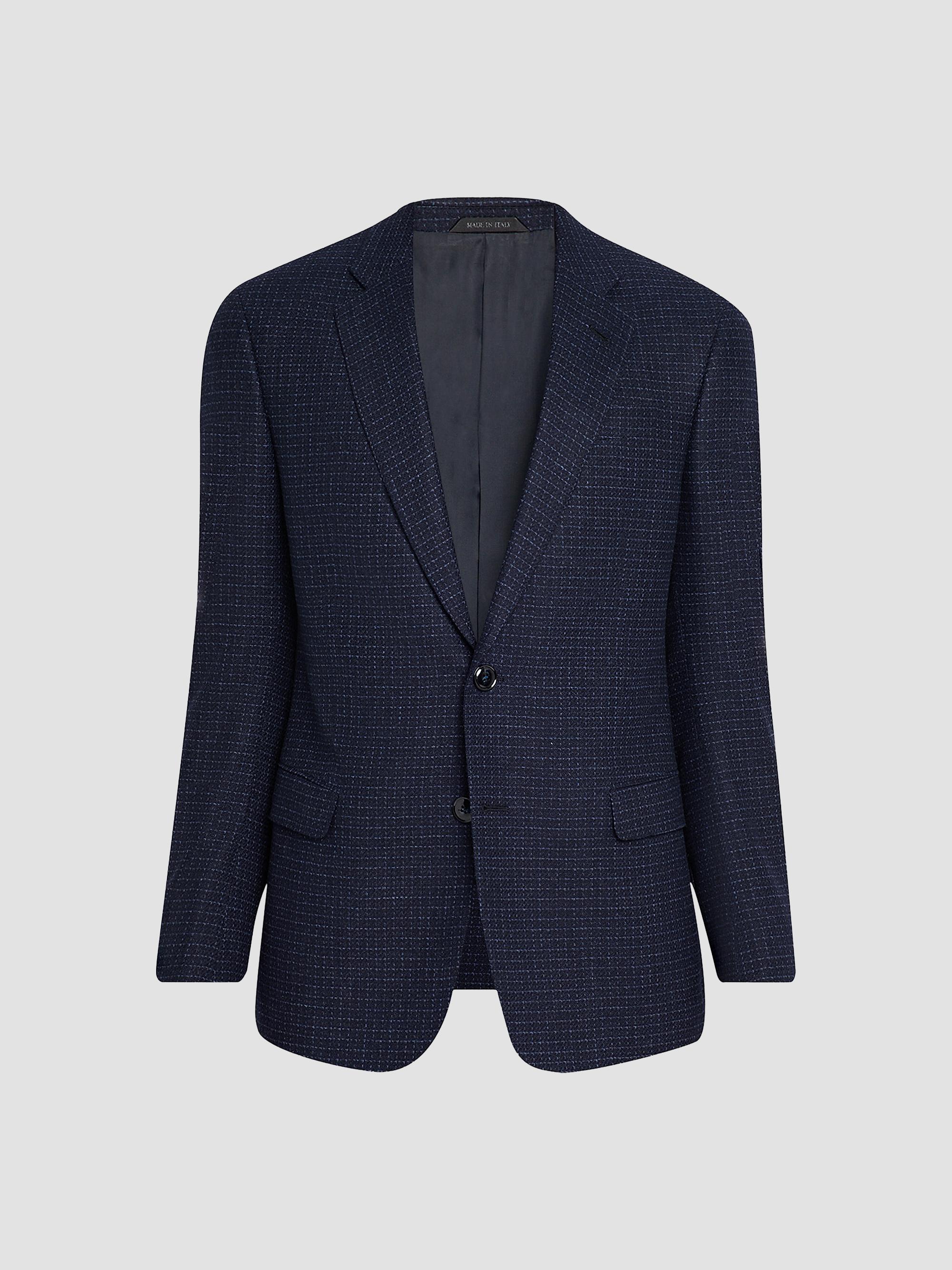 Giorgio Armani Plaid Wool Single-Breasted Jacket | Saks Fifth Avenue