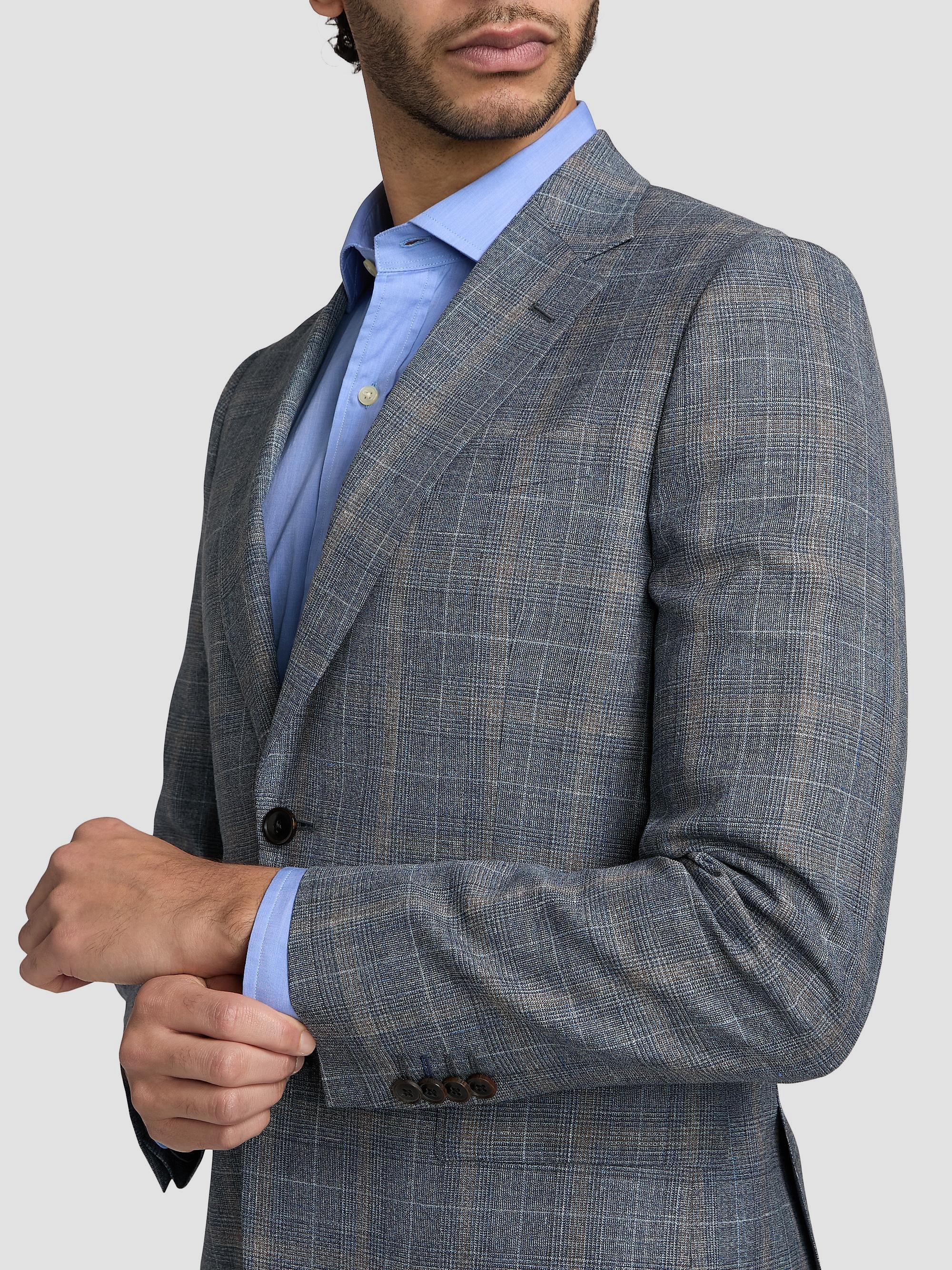 Paul Smith Glen Plaid Wool-Blend Tailored-Fit Jacket | Saks Fifth