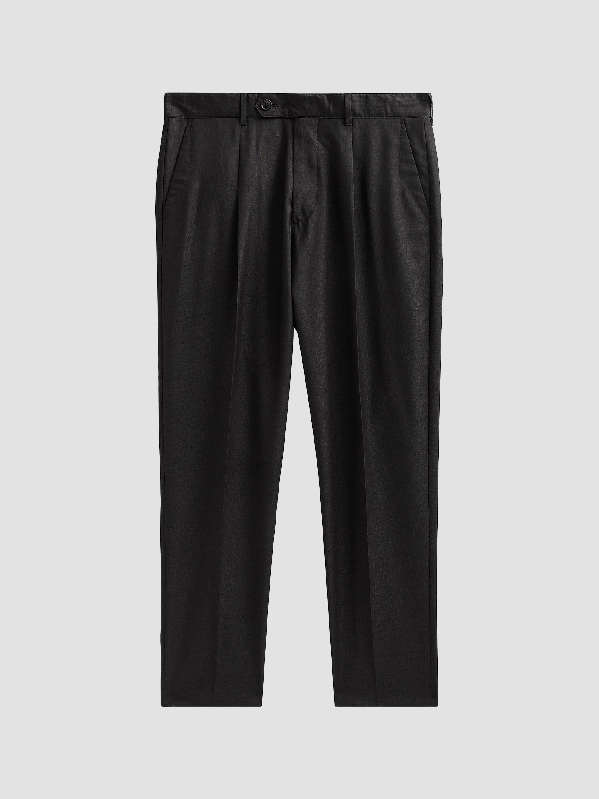 Paul Smith Men's Crease-Front Wool Trousers - Dark Brown | Thumbnail 6