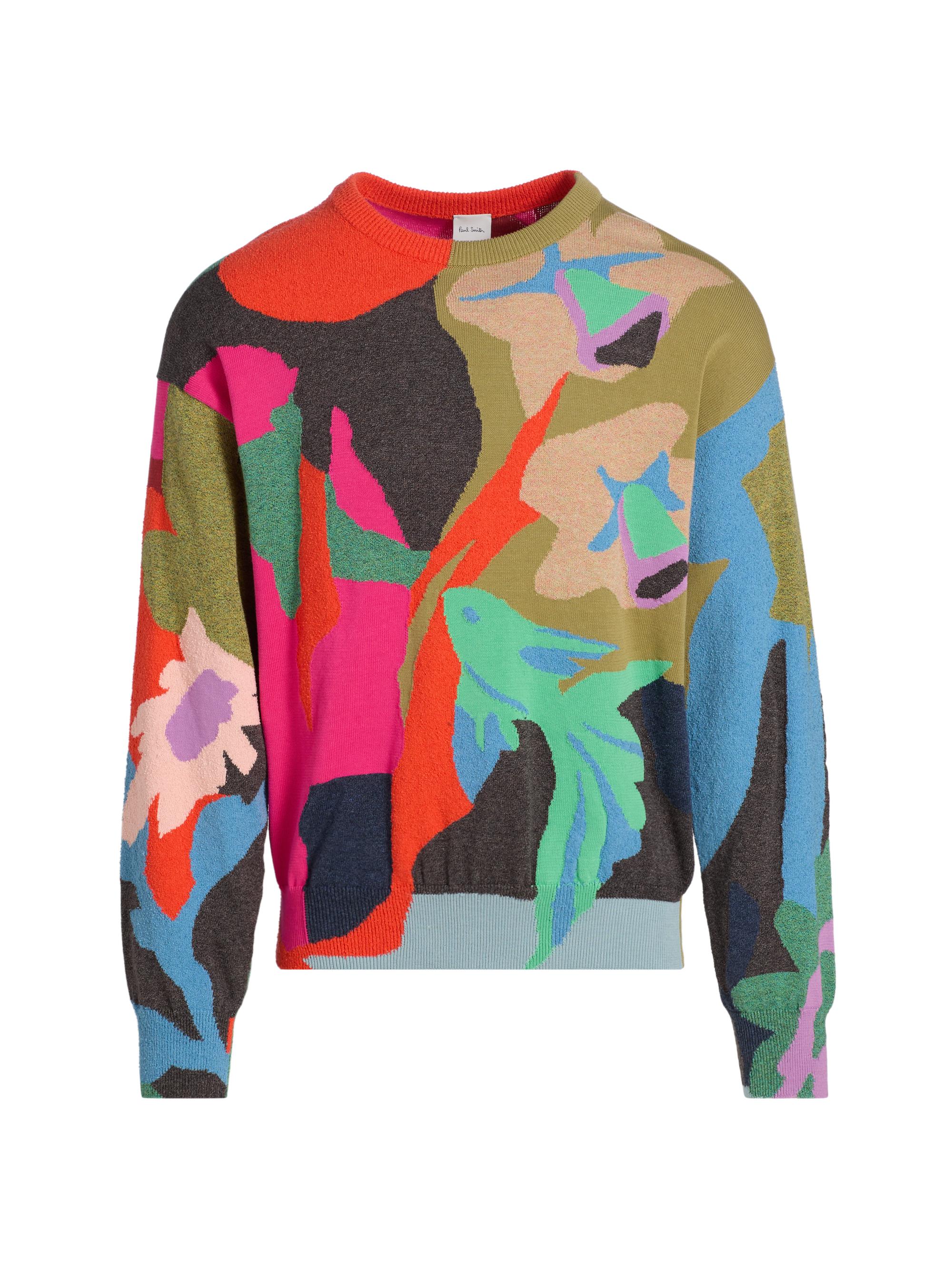 Paul Smith Men's Fish Cotton-Nylon Crewneck Sweater | Thumbnail 8