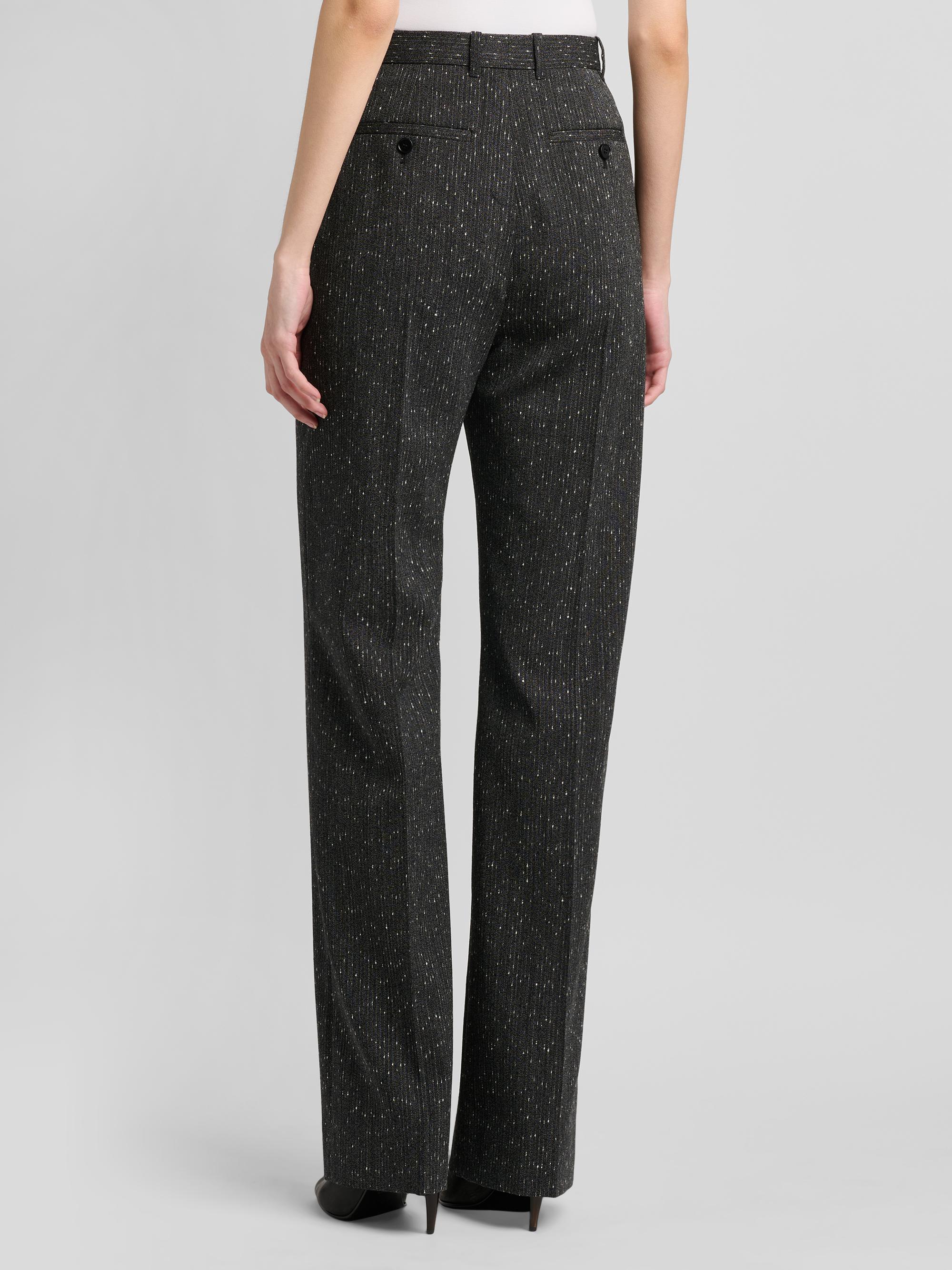 McQueen Women's Speckled Wool Slim-Fit Straight-Leg Trousers - Grey | Thumbnail 5