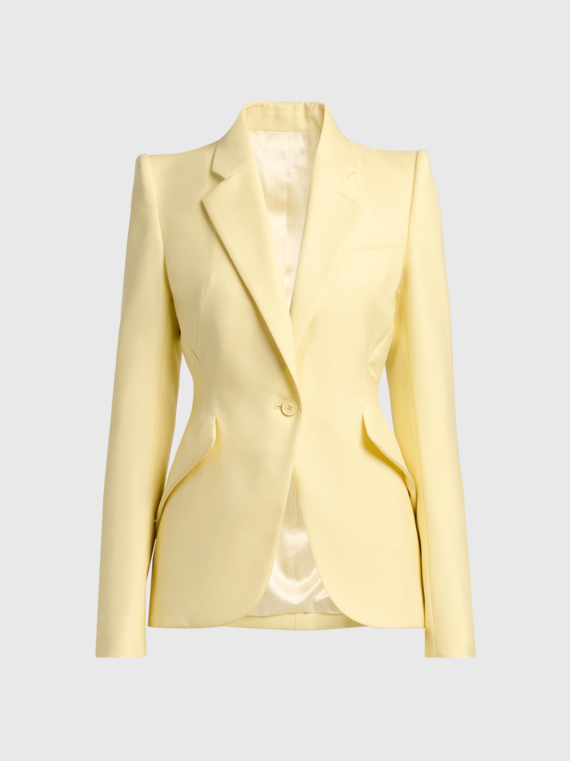 McQueen Women's Wool One-Button Blazer - Sherbet