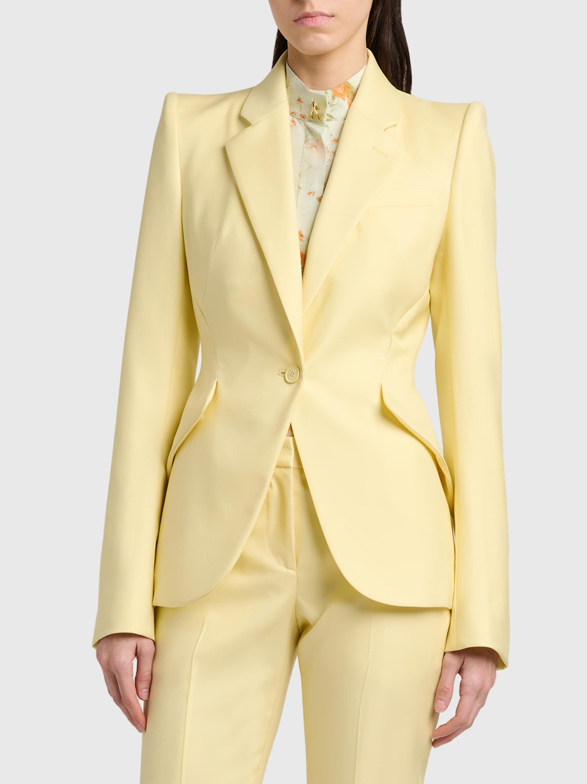 McQueen Women's Wool One-Button Blazer - Sherbet | Thumbnail 3