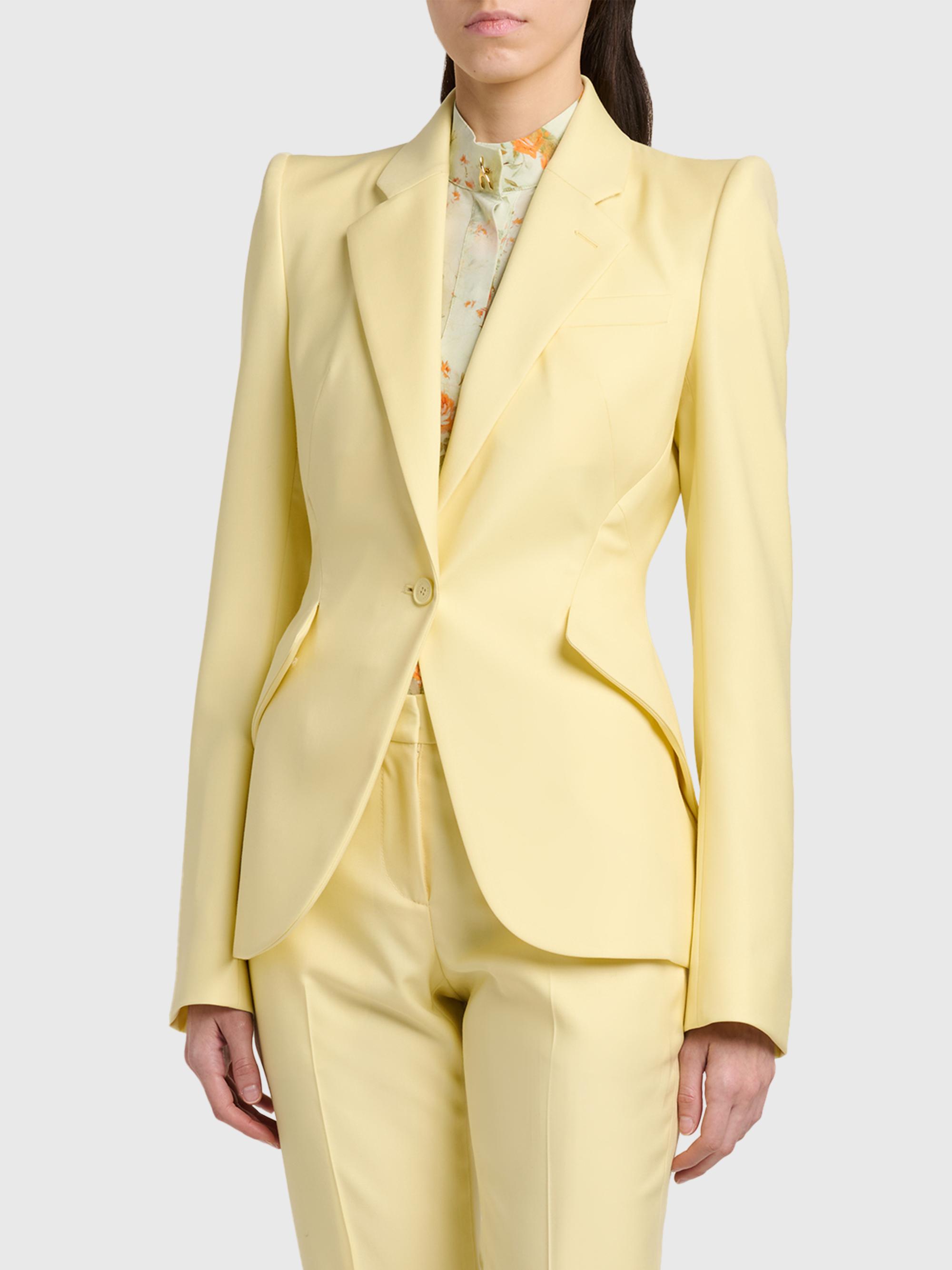 McQueen Women's Wool One-Button Blazer - Sherbet | Thumbnail 4