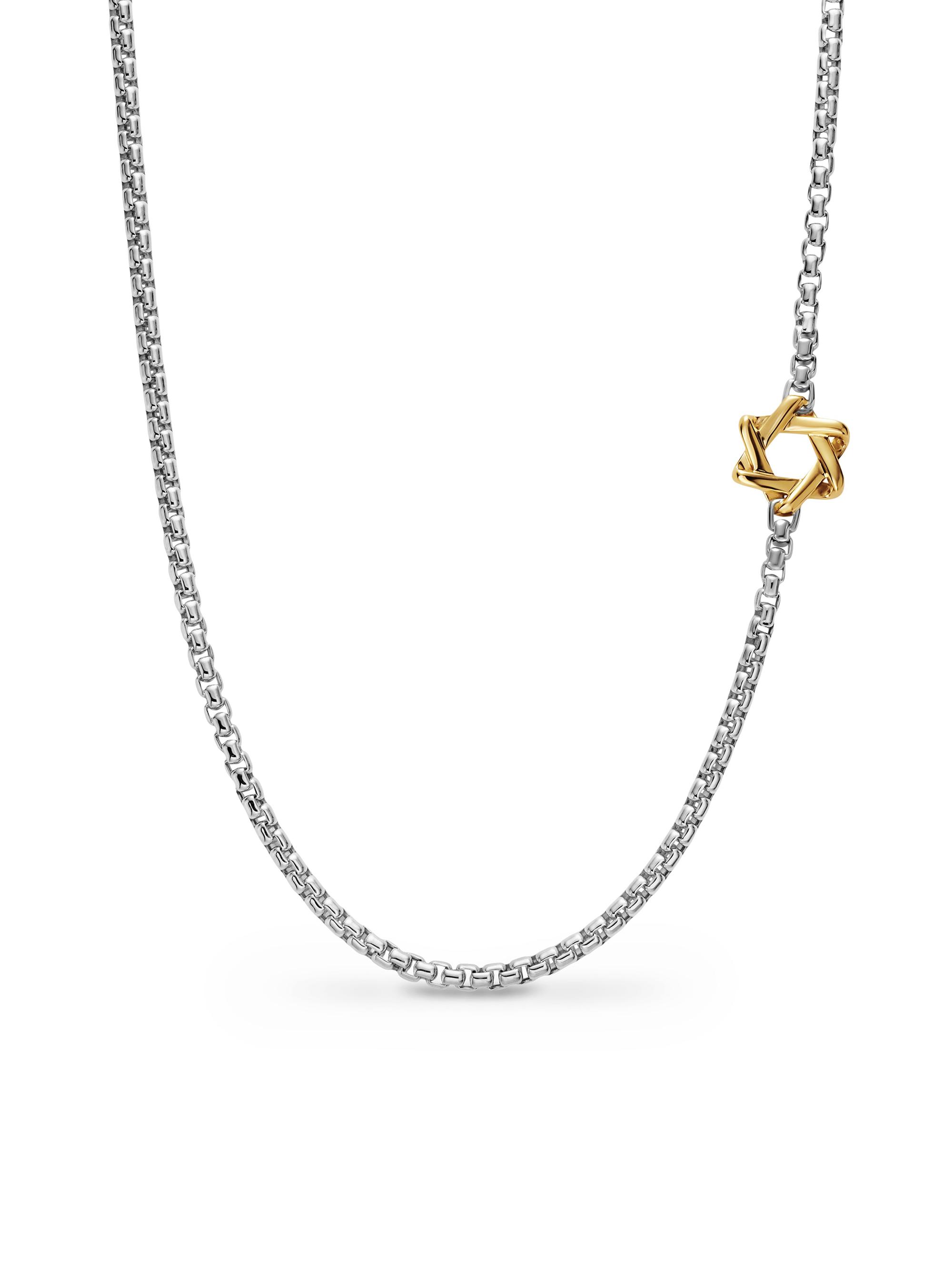 David Yurman Men's Star of David Station Necklace in Sterling Silver - Silver