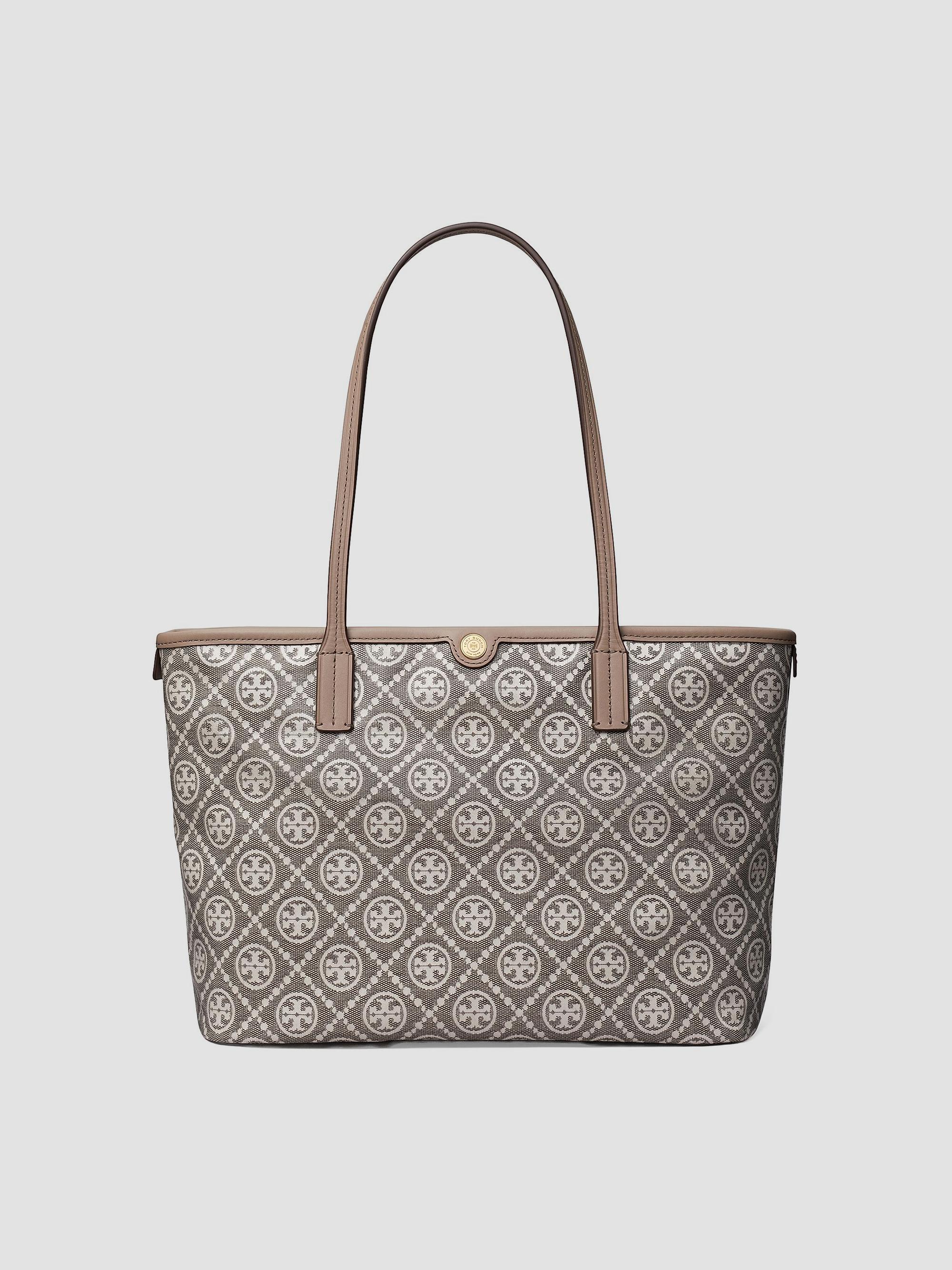 Tory Burch Lee Radziwill Small Croc-Embossed Leather Top Handle