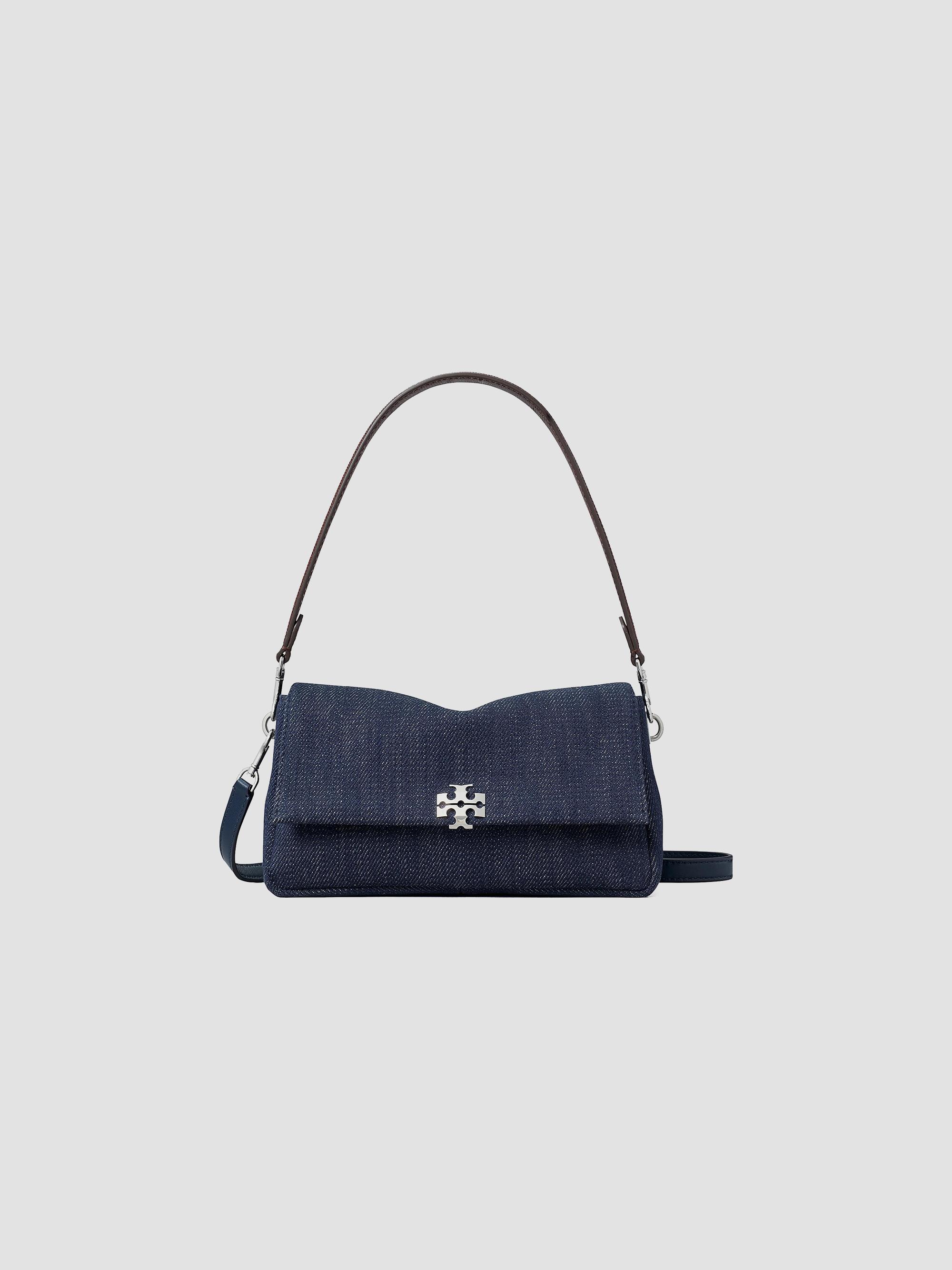 Tory Burch Women's Charlie  Denim Shoulder Bag - Midnight | Thumbnail 7