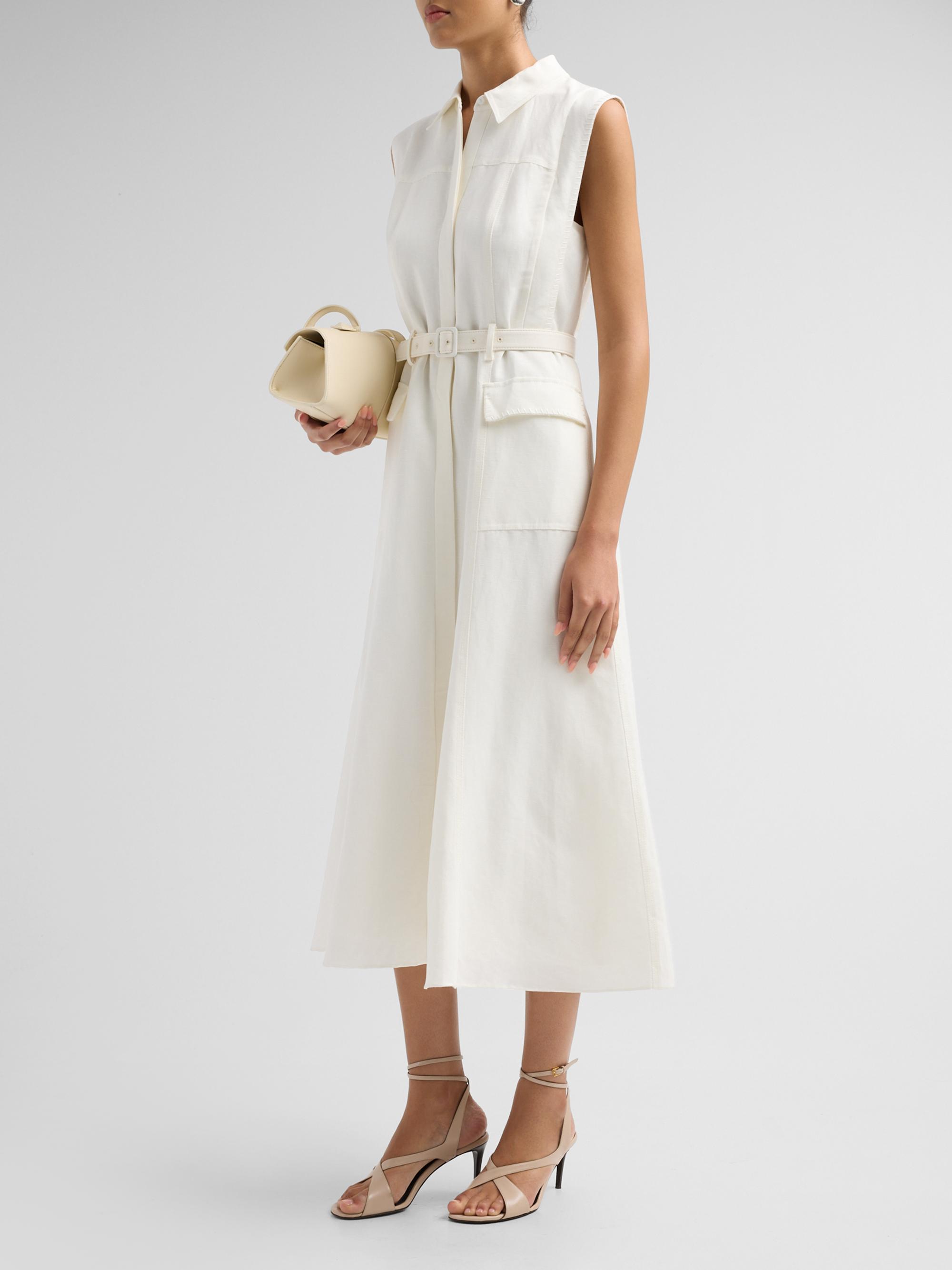 Kobi Halperin Women's Tomi Linen-Blend Safari Midi Dress - | Thumbnail 4