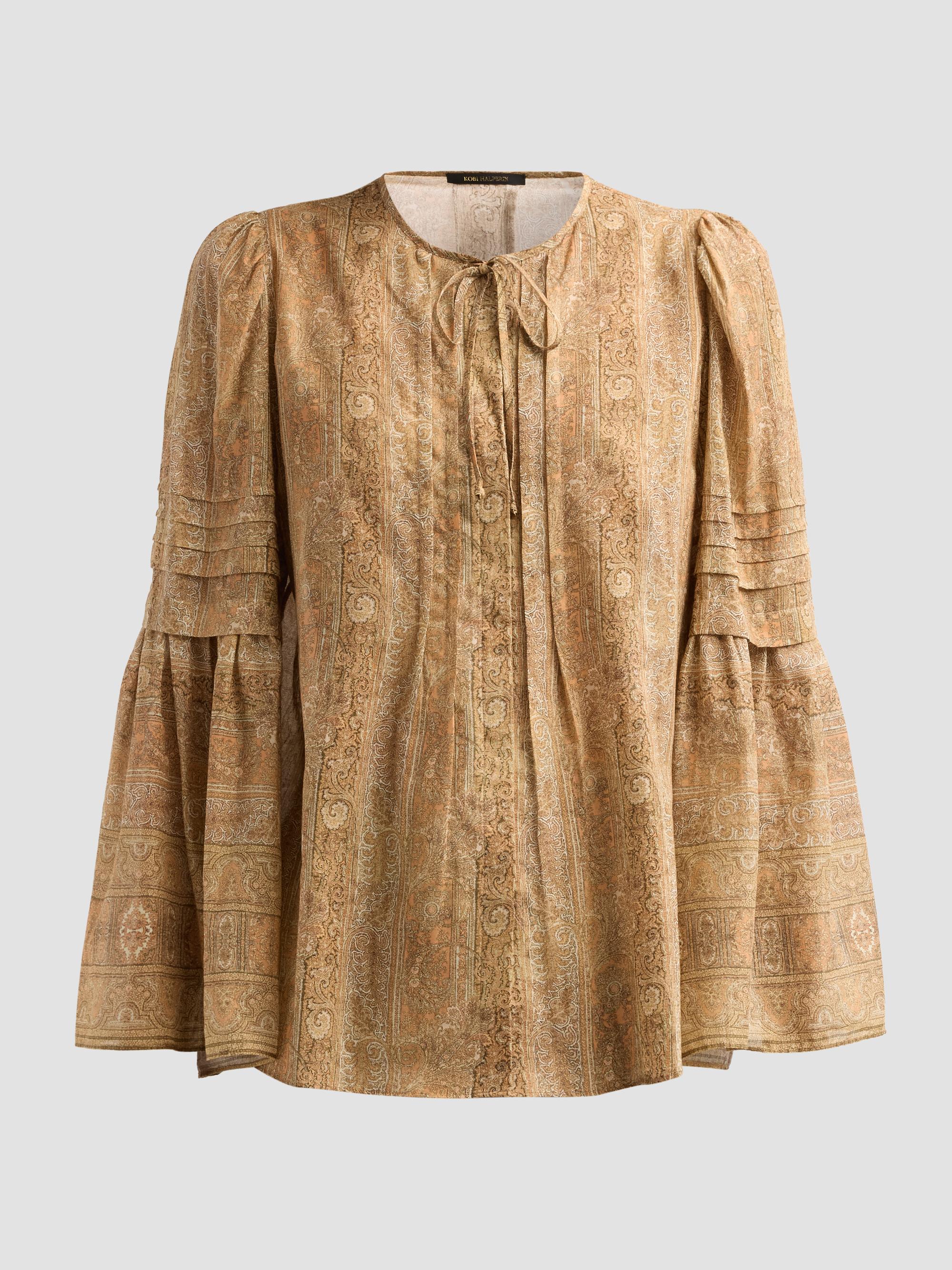 Kobi Halperin Women's Joey Paisley Cotton-Silk Blouse - Ecru Multi | Thumbnail 6