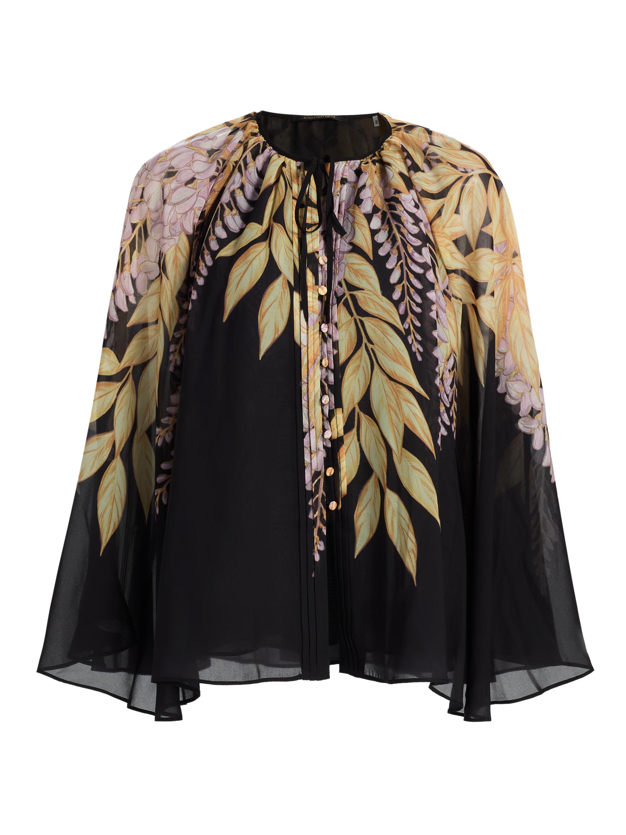 Kobi Halperin Women's Cara Leaves Blouse - Black Pink
