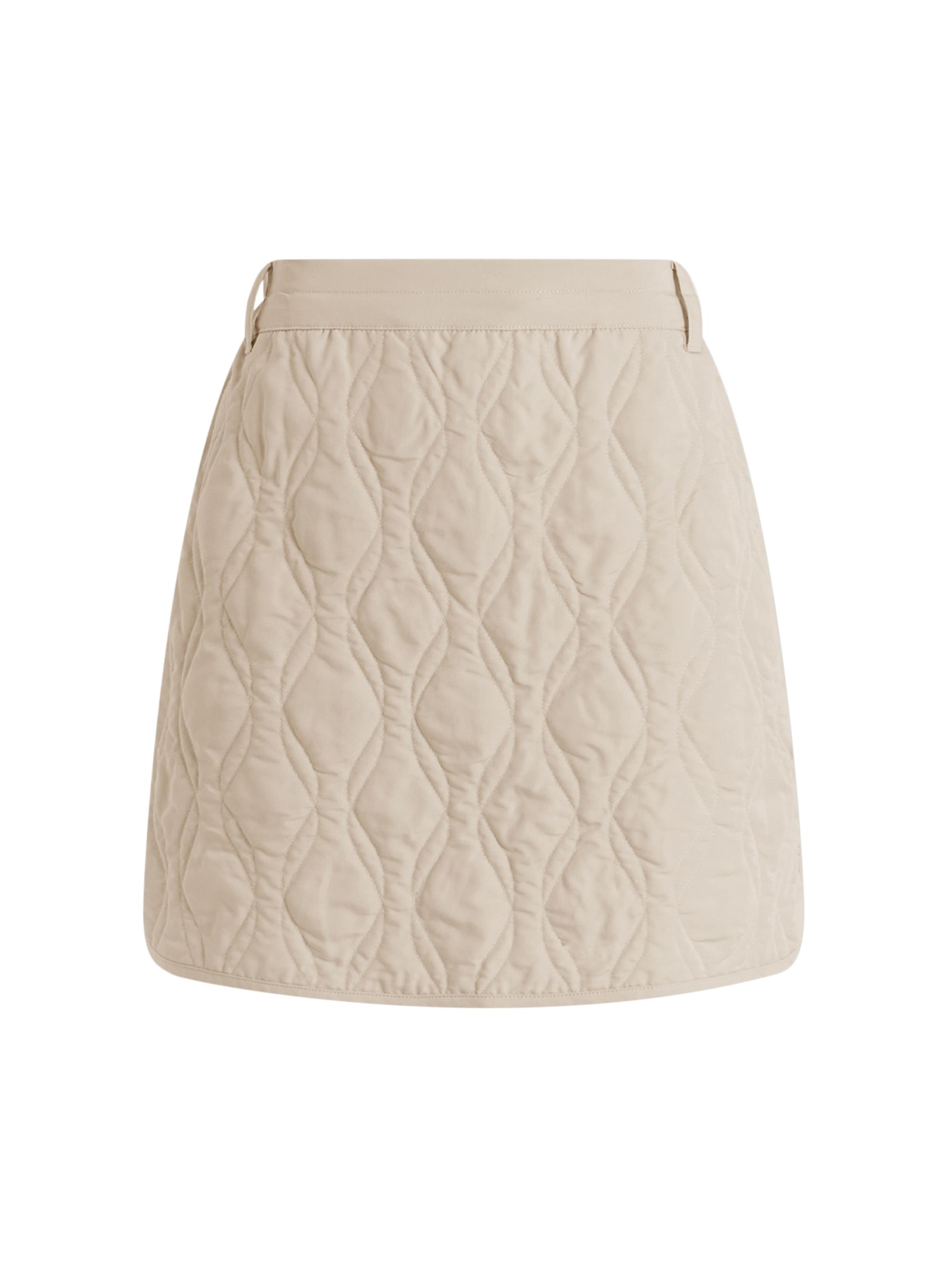 Varley Women's Florin Quilted Miniskirt - Oat Milk