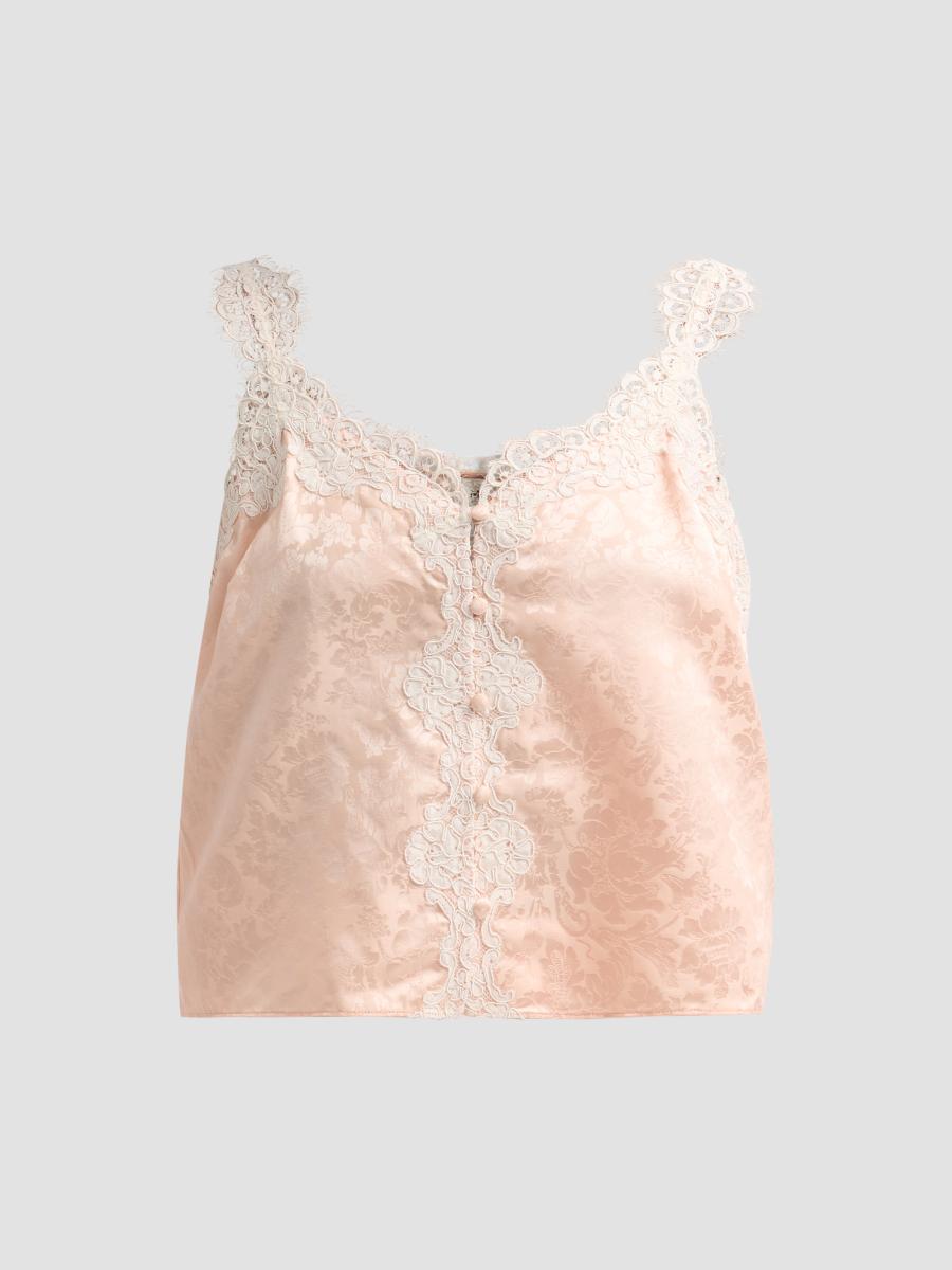 Cami NYC Collins Lace Trim Satin Camisole | Saks Fifth Avenue