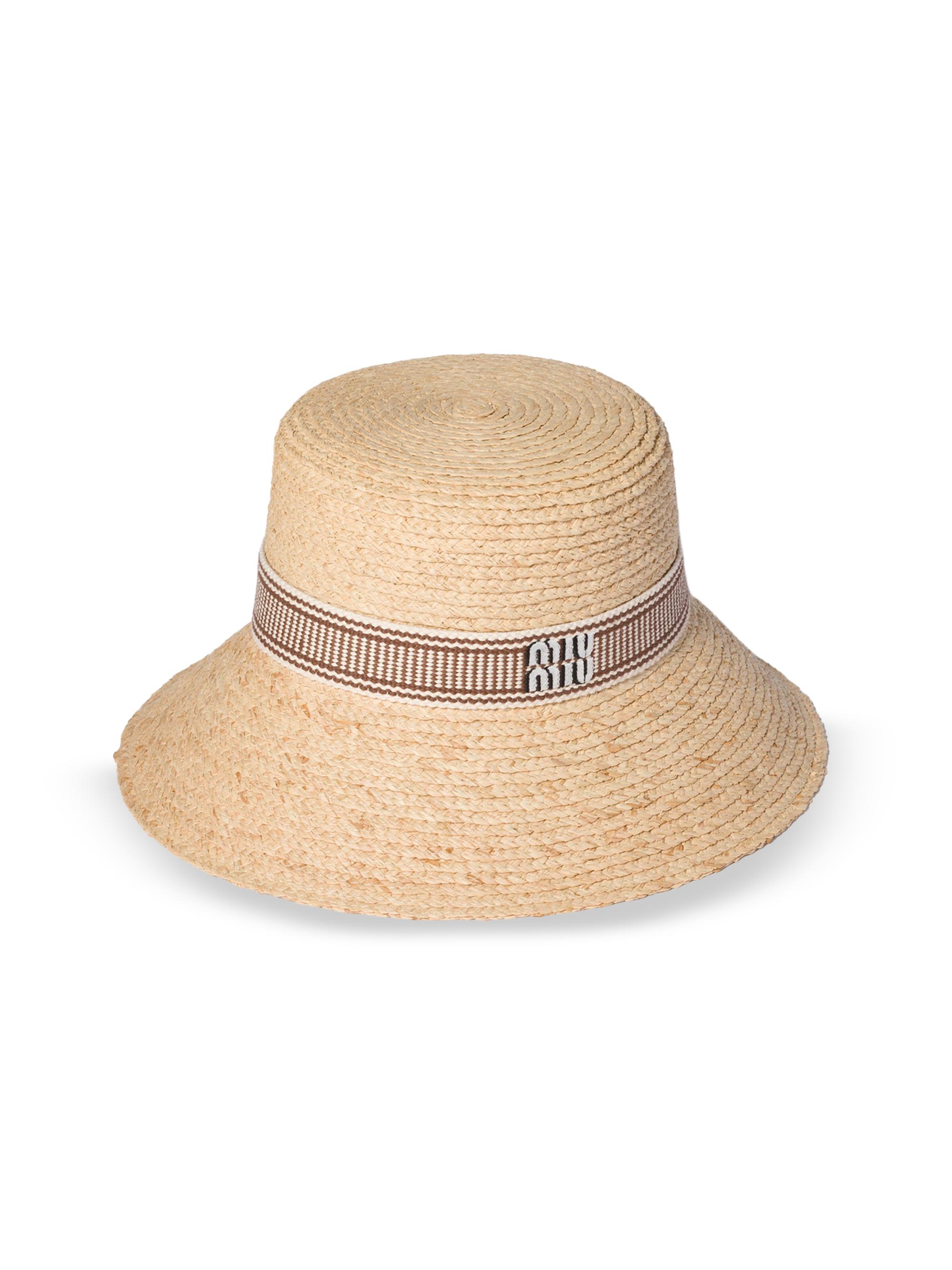 Miu Miu Women's Raffia Hat - Beige Brown