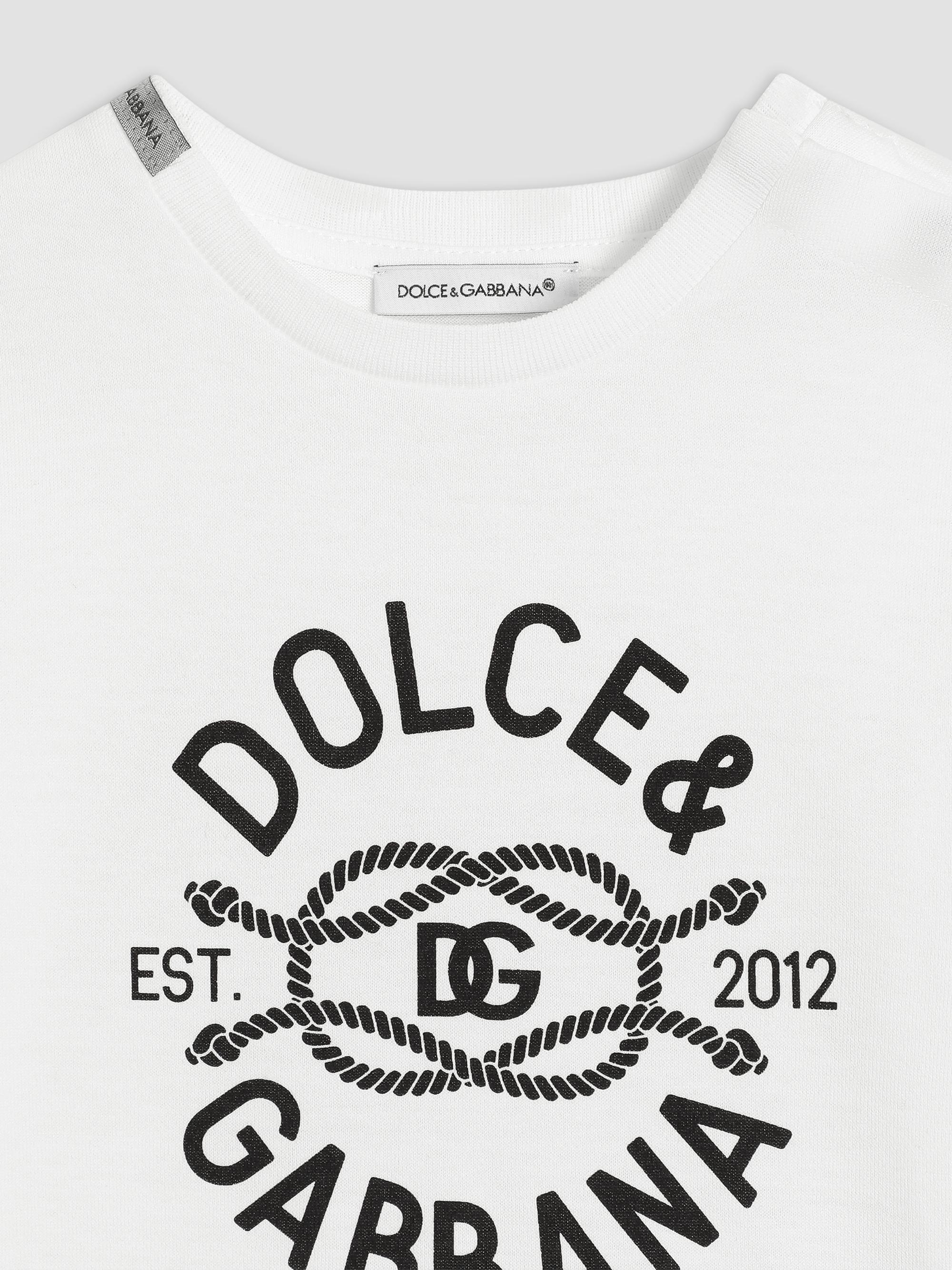 Dolce & Gabbana Baby Boy's Logo Cotton Jersey T-Shirt - Bianco 24 Months | Thumbnail 3