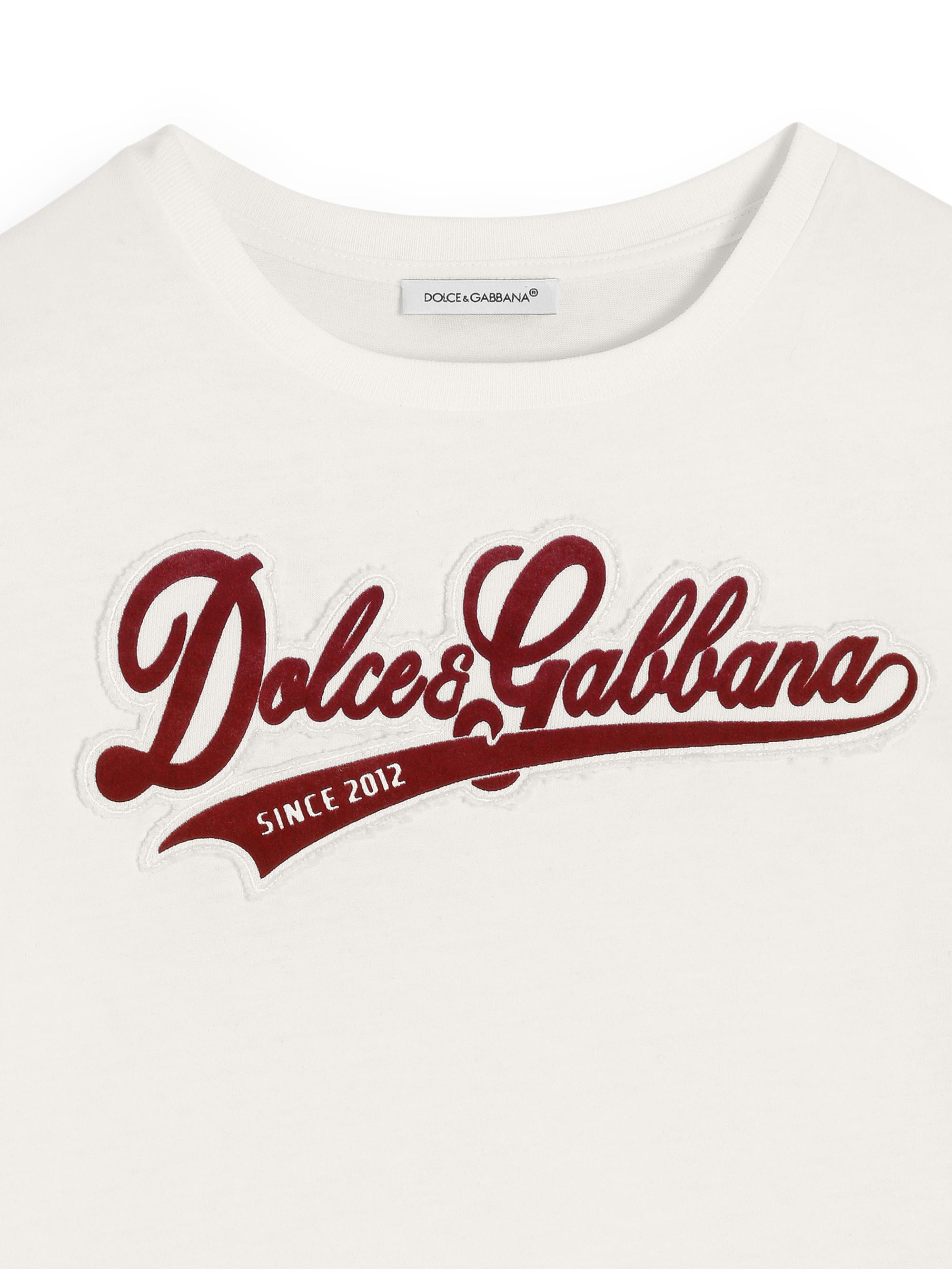 Dolce & Gabbana Little Boy's & Boy's Baseball Logo-Embroidered T-Shirt - Bianco | Thumbnail 3