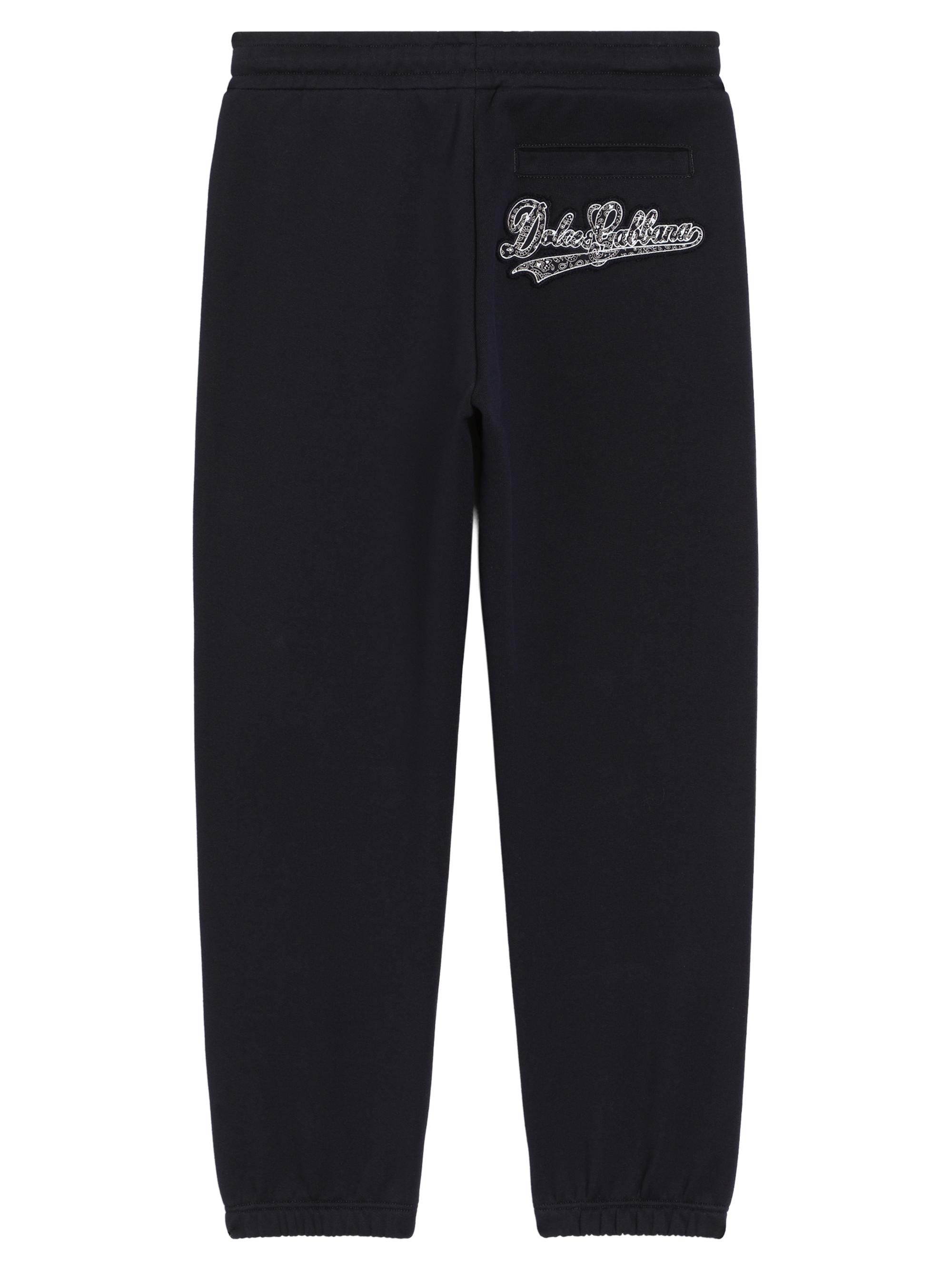 Dolce & Gabbana Little Boy's & Boy's Embroidered Sport Fleece Joggers - Blue | Thumbnail 2