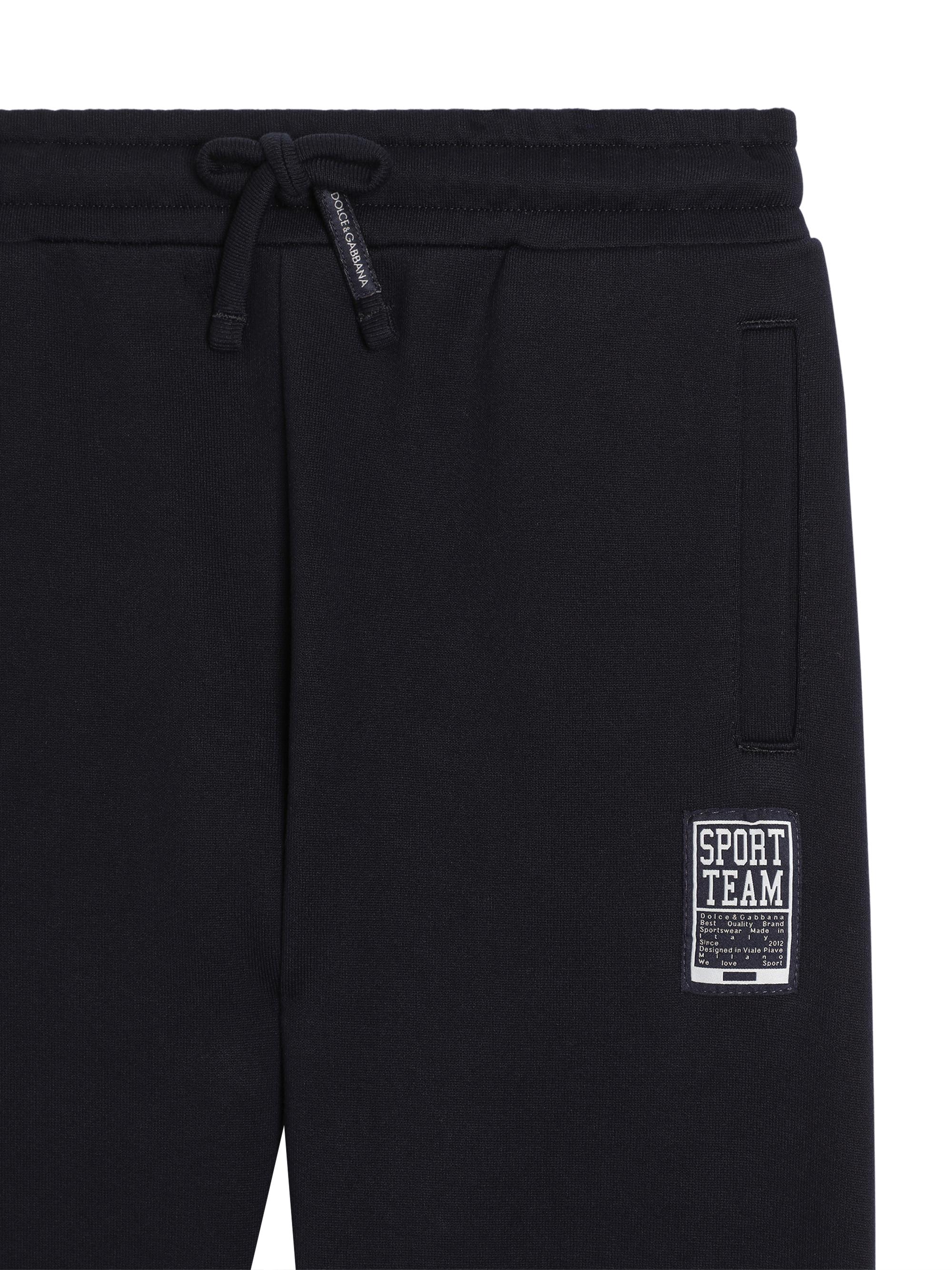 Dolce & Gabbana Little Boy's & Boy's Embroidered Sport Fleece Joggers - Blue | Thumbnail 3