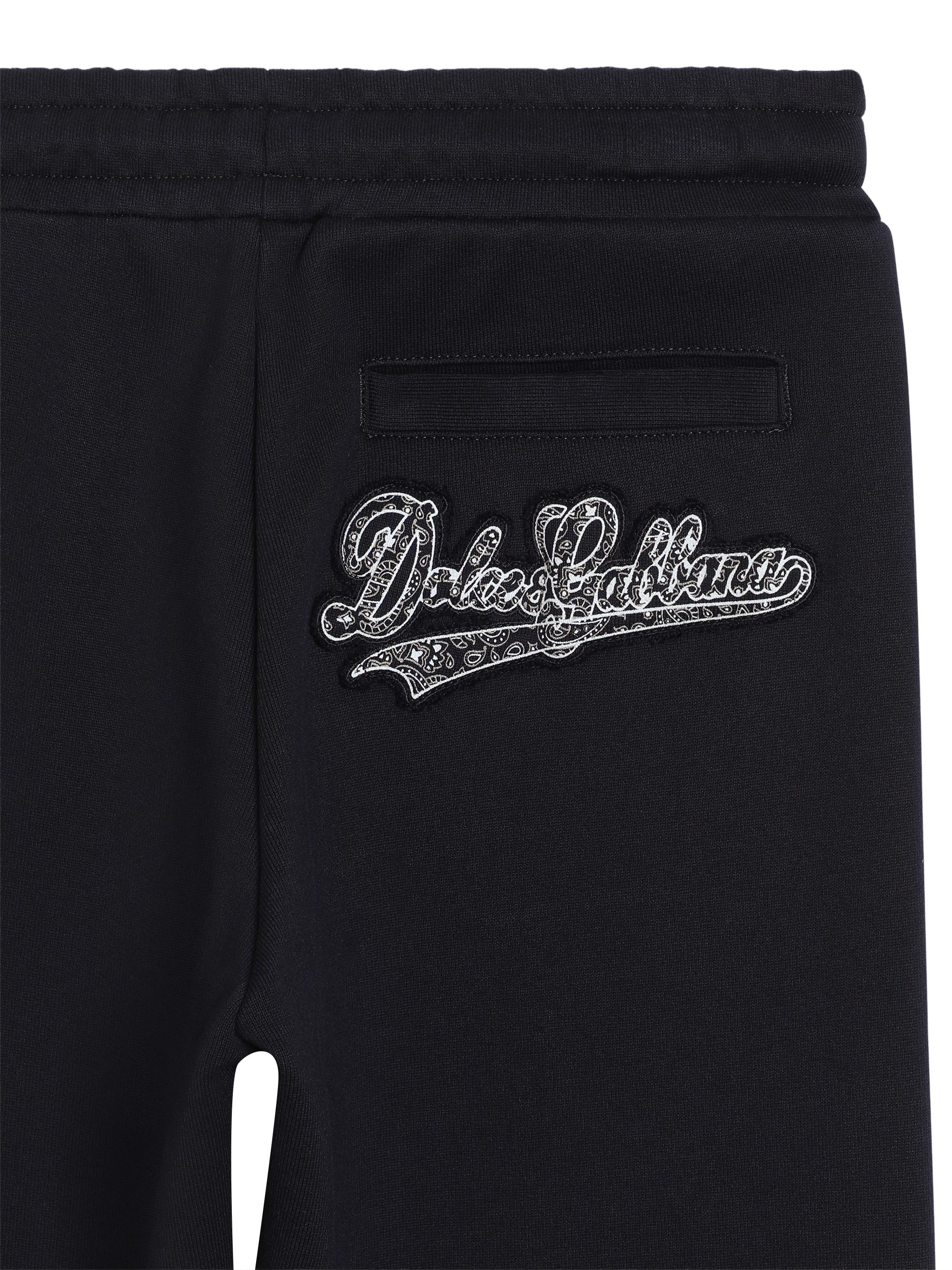 Dolce & Gabbana Little Boy's & Boy's Embroidered Sport Fleece Joggers - Blue | Thumbnail 4