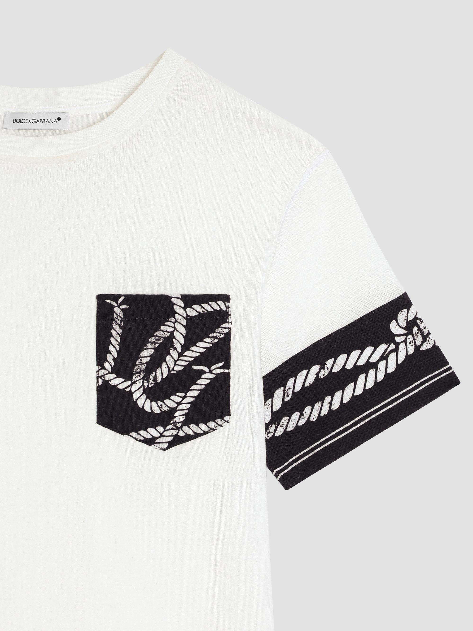 Dolce & Gabbana Baby Boy's, Little Boy's & Boy's Marina-Print Cotton T-Shirt - Bianco | Thumbnail 3