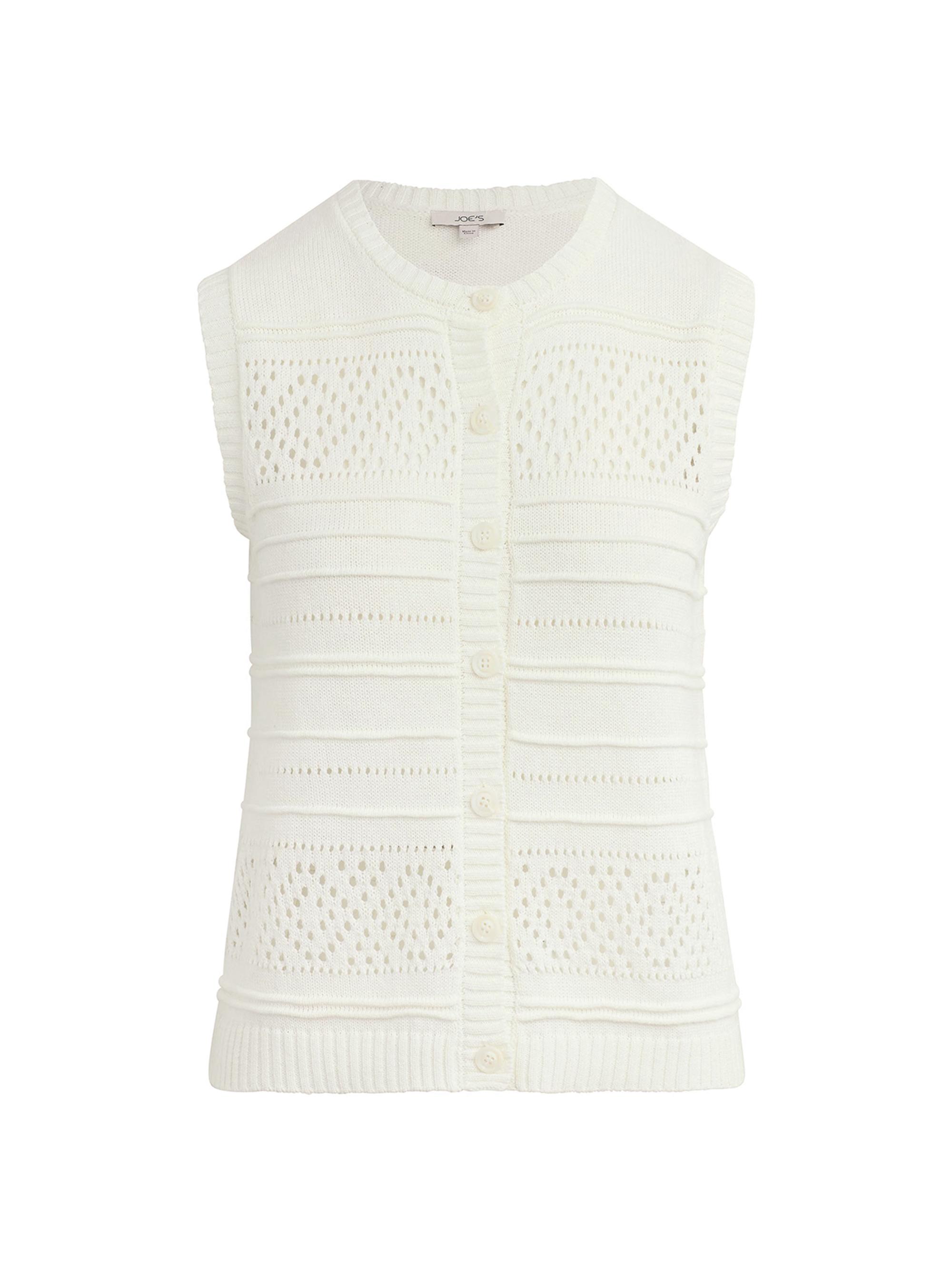 Joe's Jeans Women's The Faye Linen-Cotton Sweater Vest - Ecru