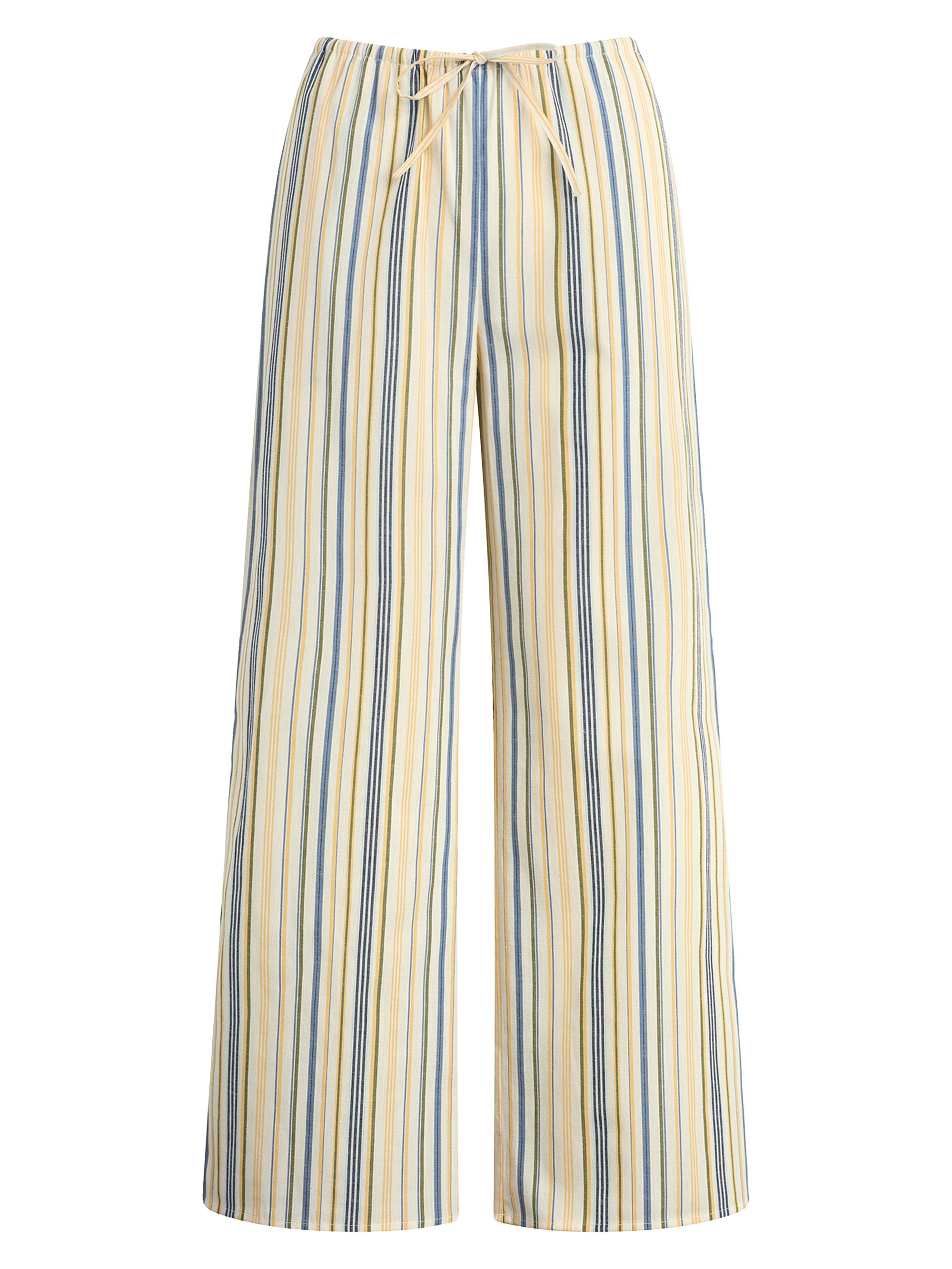 Joe's Jeans Women's The Brynn Striped Pants - Azure Multi Stripe