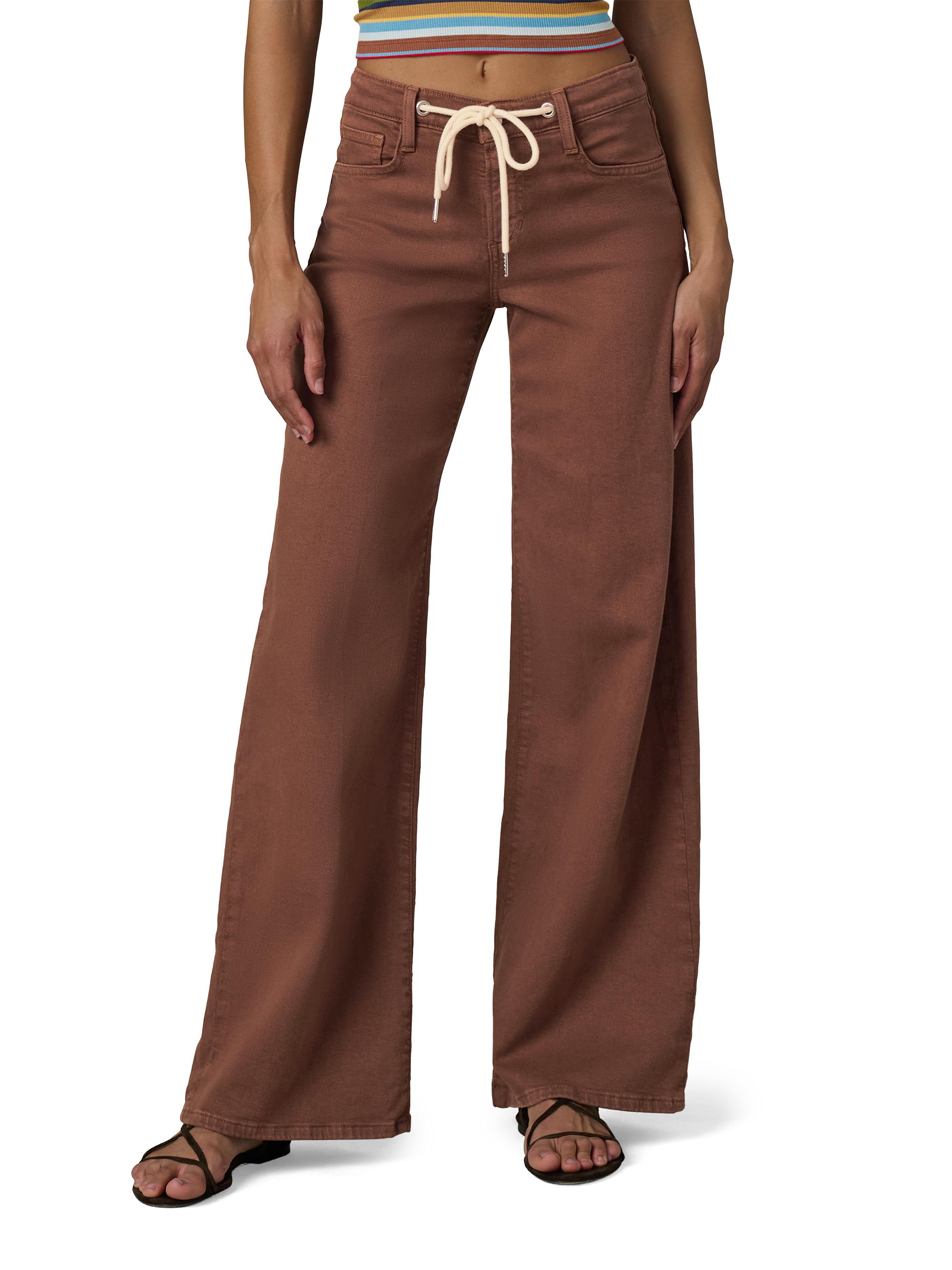 Joe's Jeans Women's Lou Lou Drawstring Wide-Leg Jeans - Chocolate | Thumbnail 3