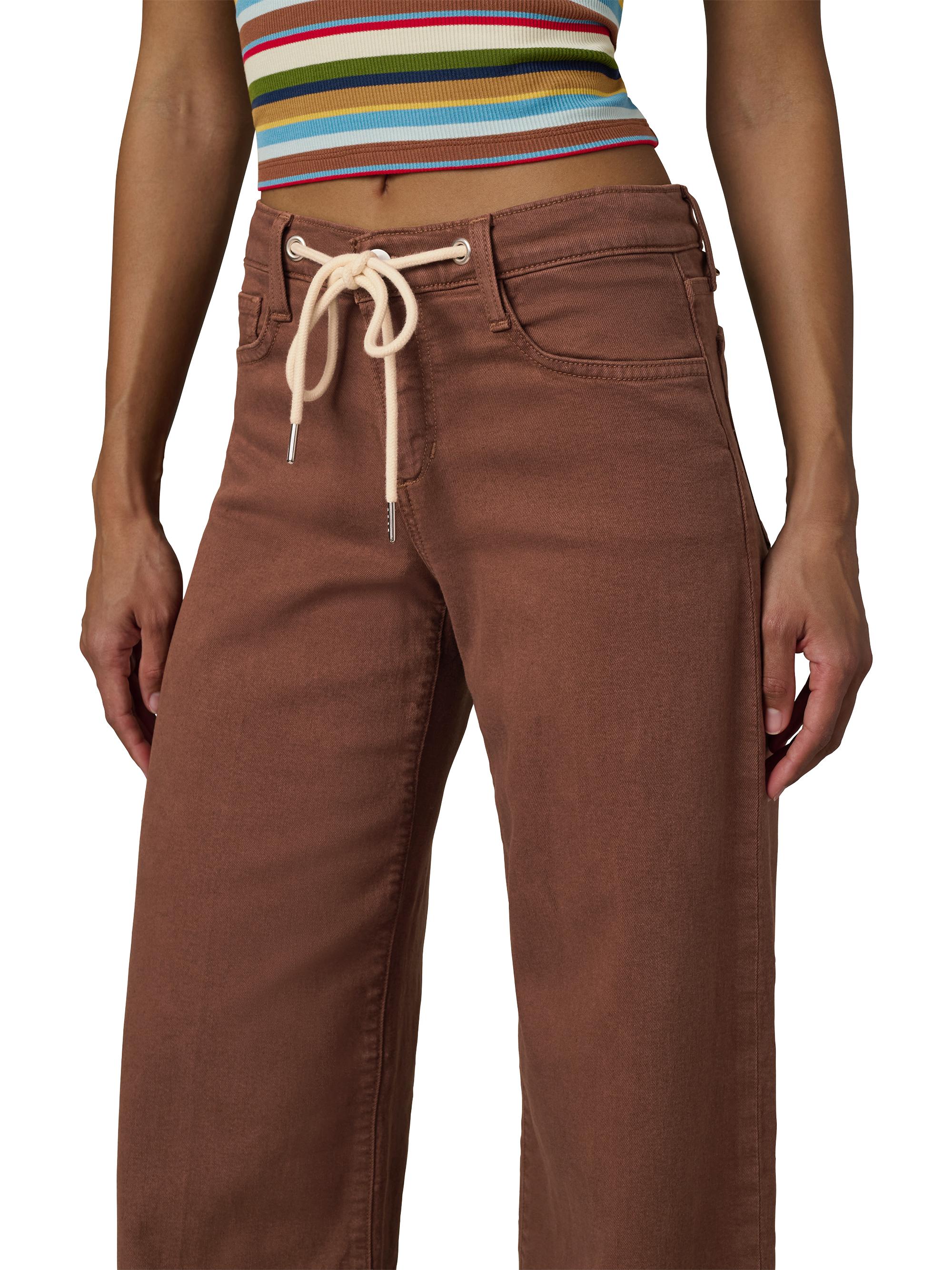 Joe's Jeans Women's Lou Lou Drawstring Wide-Leg Jeans - Chocolate | Thumbnail 6