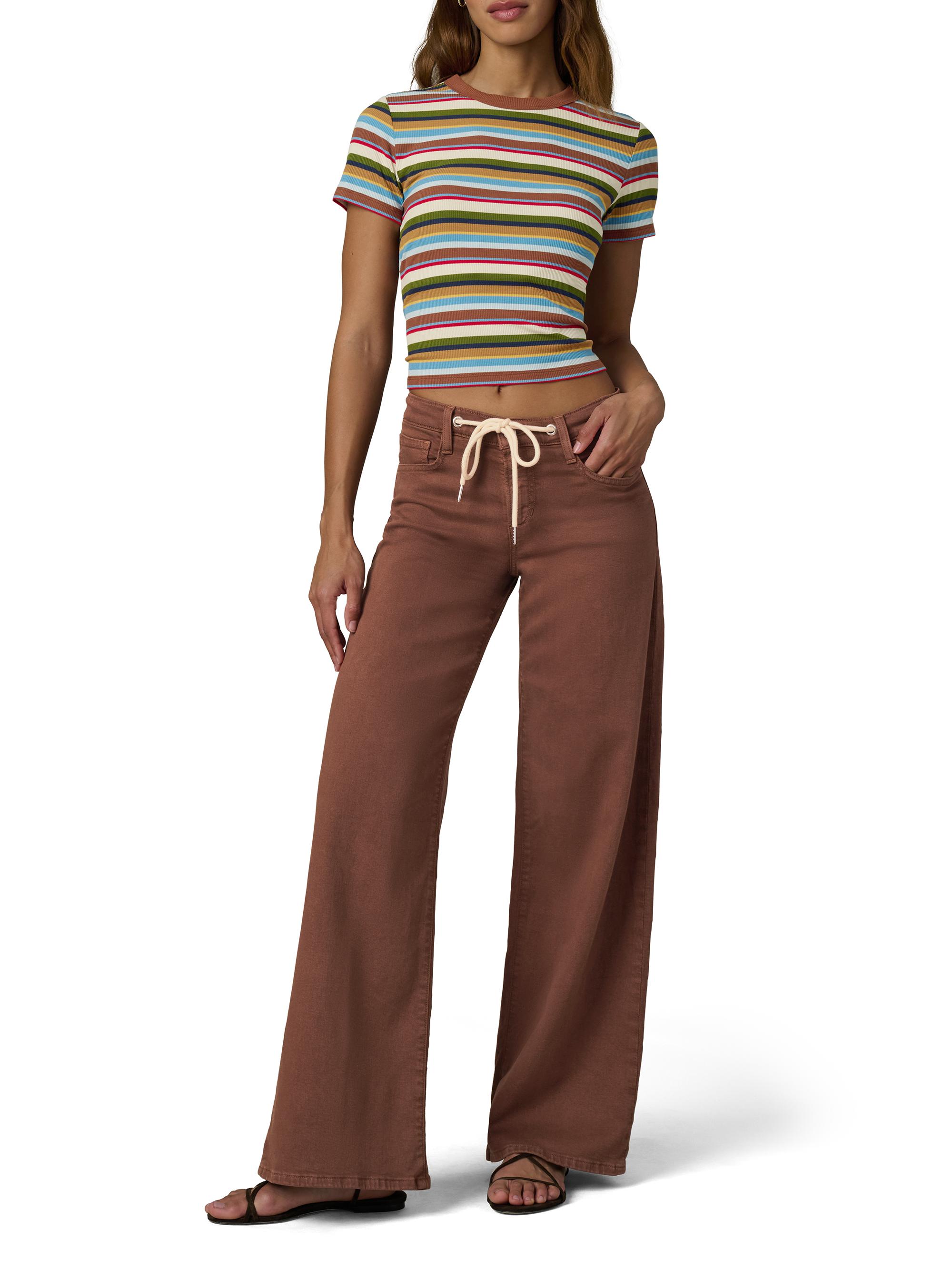 Joe's Jeans Women's Lou Lou Drawstring Wide-Leg Jeans - Chocolate | Thumbnail 2